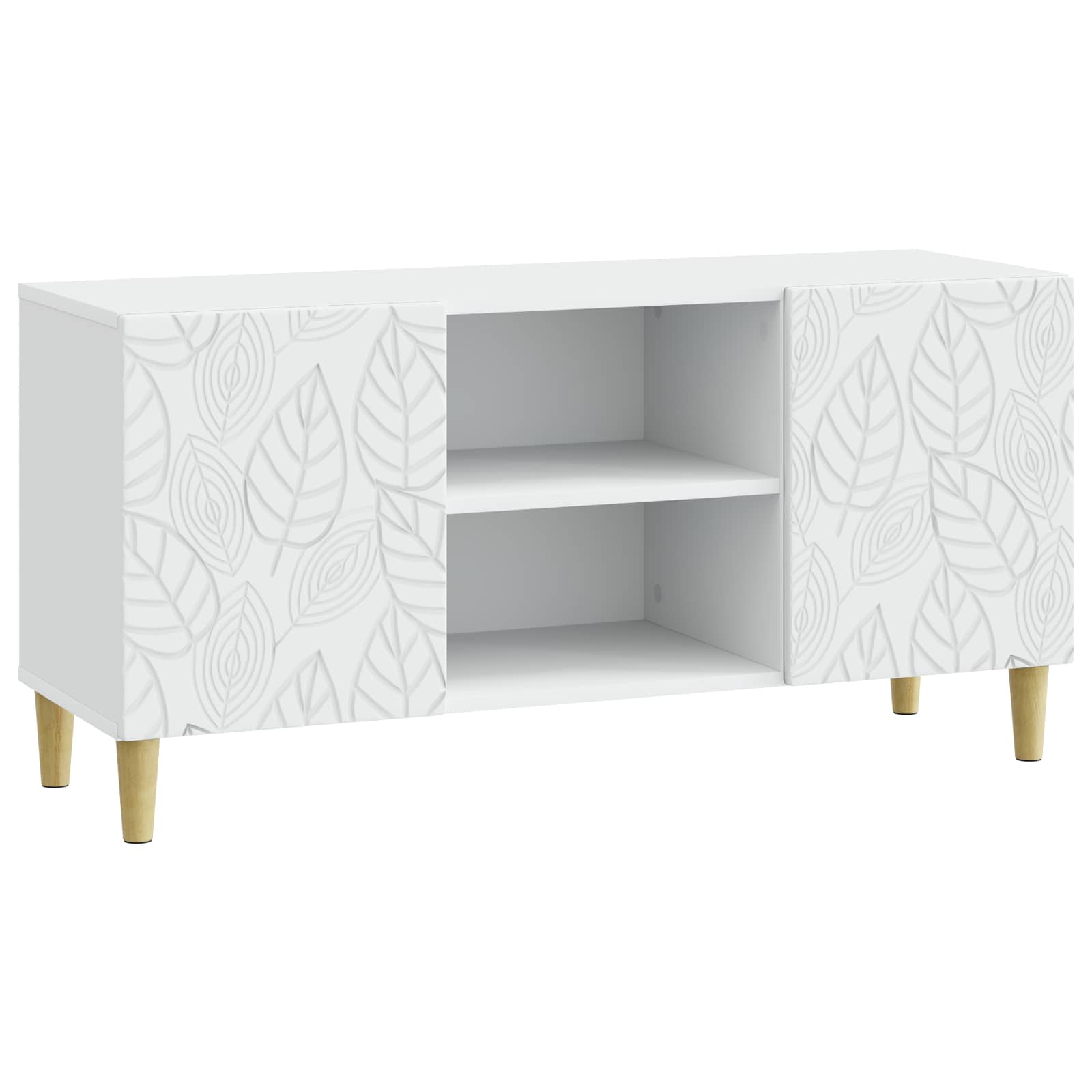 vidaXL TV-kast 102 x 34,5 x 50 cm Wit Bewerkt hout