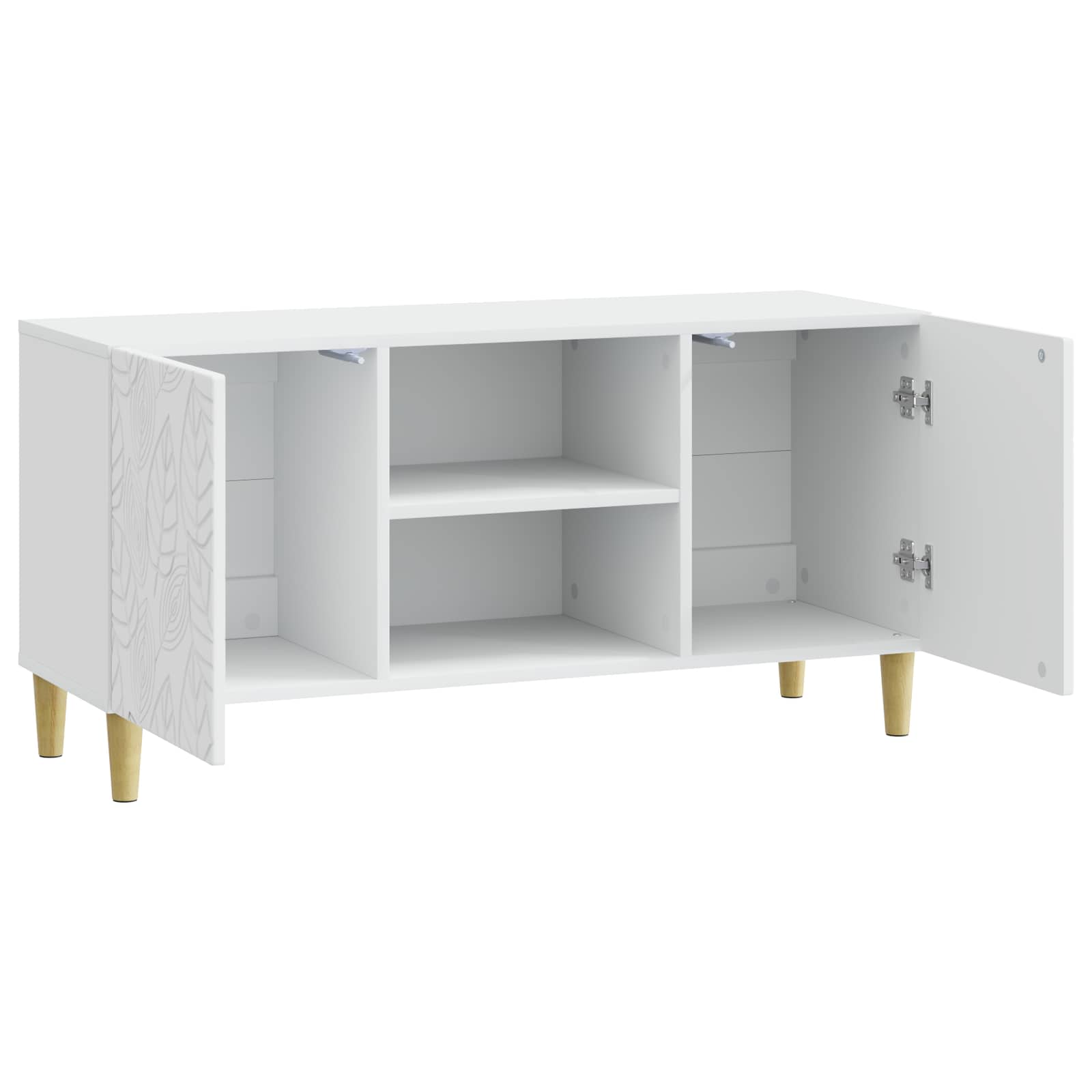 vidaXL TV-kast 102 x 34,5 x 50 cm Wit Bewerkt hout