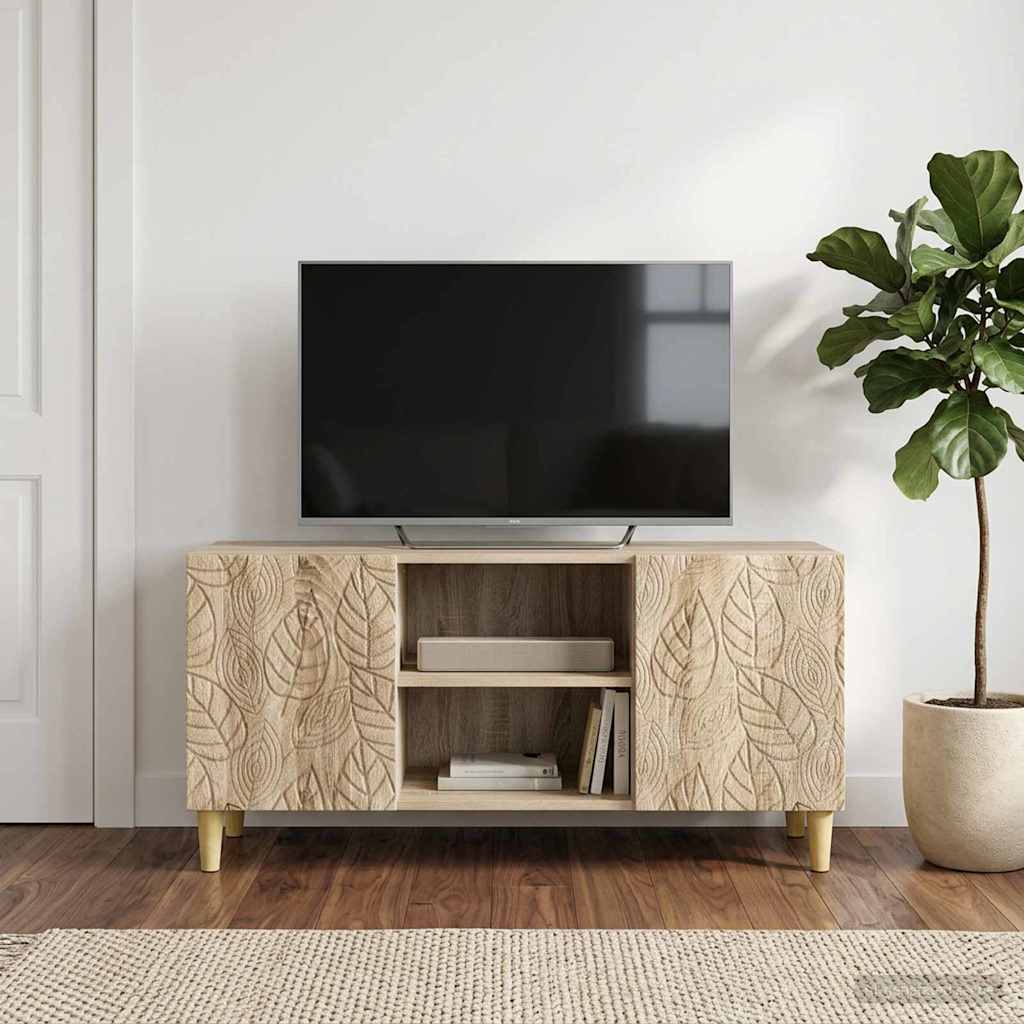 vidaXL TV-kast 102 x 34,5 x 50 cm Wit Bewerkt hout