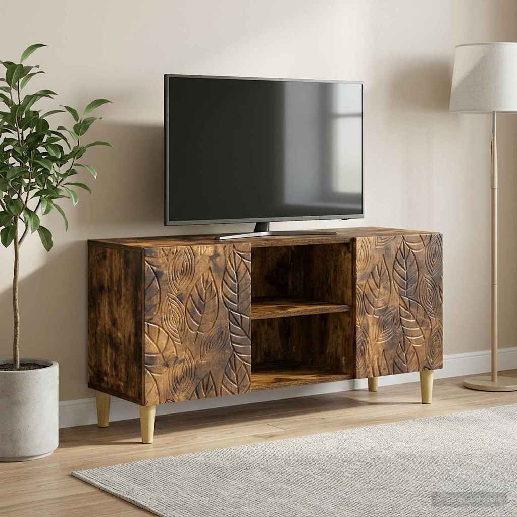 vidaXL TV-kast 102 x 34,5 x 50 cm Wit Bewerkt hout