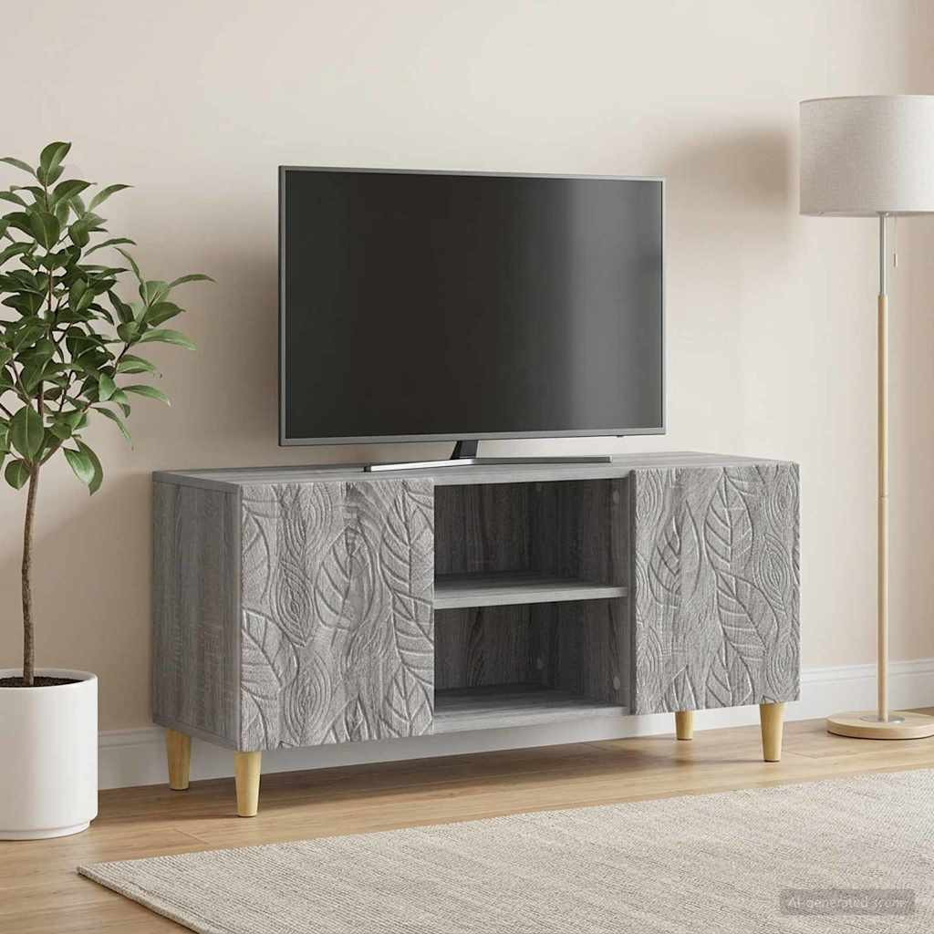 vidaXL TV-kast 102 x 34,5 x 50 cm Wit Bewerkt hout