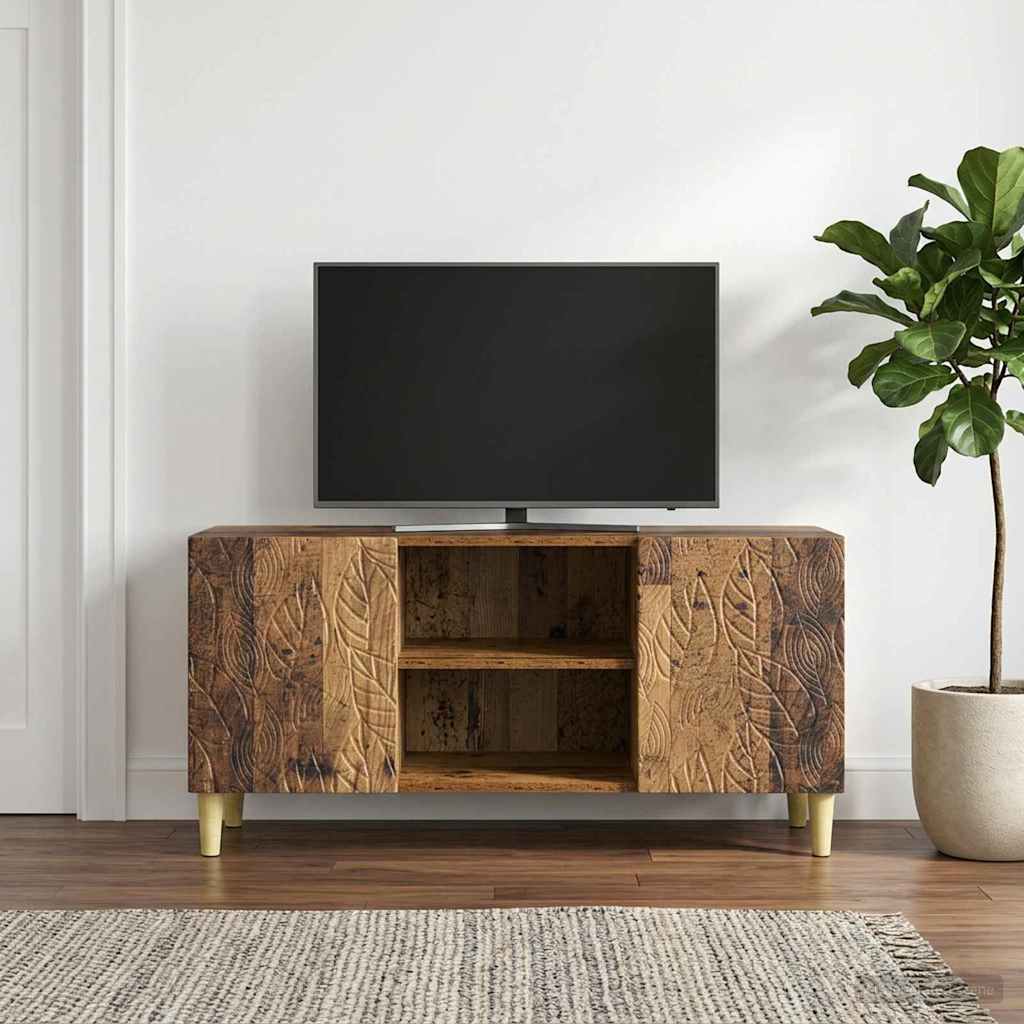 vidaXL TV-kast 102 x 34,5 x 50 cm Wit Bewerkt hout