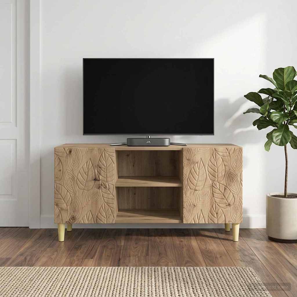vidaXL TV-kast 102 x 34,5 x 50 cm Wit Bewerkt hout
