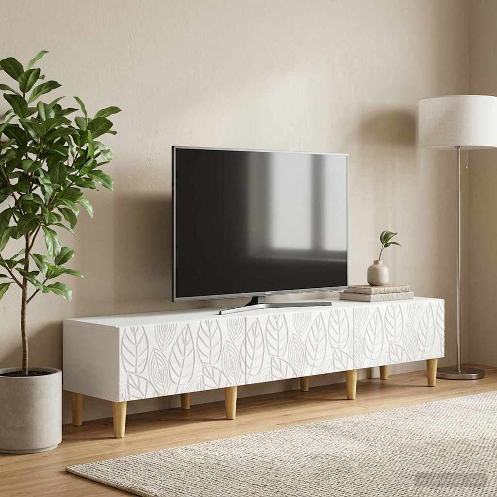 vidaXL TV-kast 147 x 34,5 x 30 cm Wit Bewerkt hout