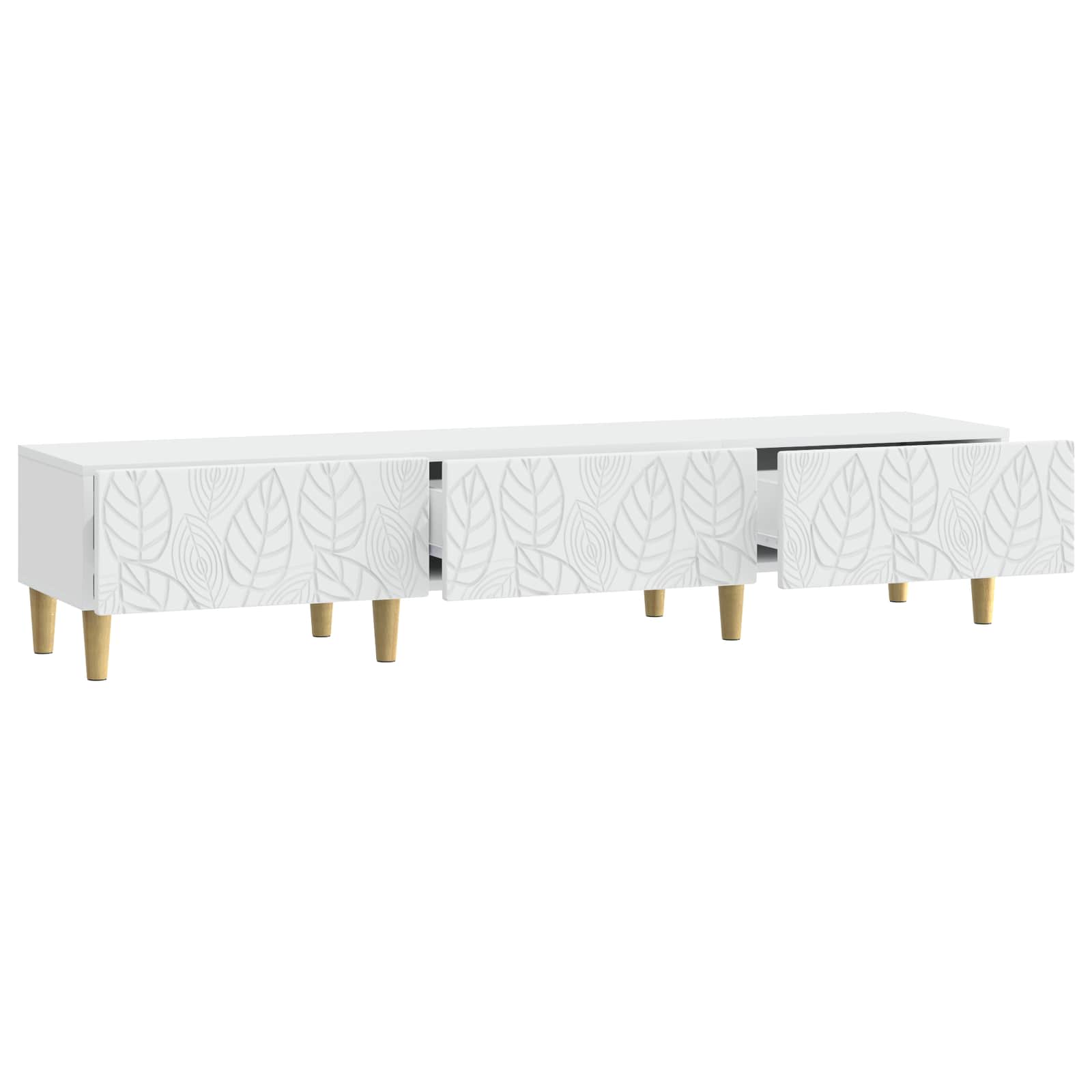 vidaXL TV-kast 147 x 34,5 x 30 cm Wit Bewerkt hout
