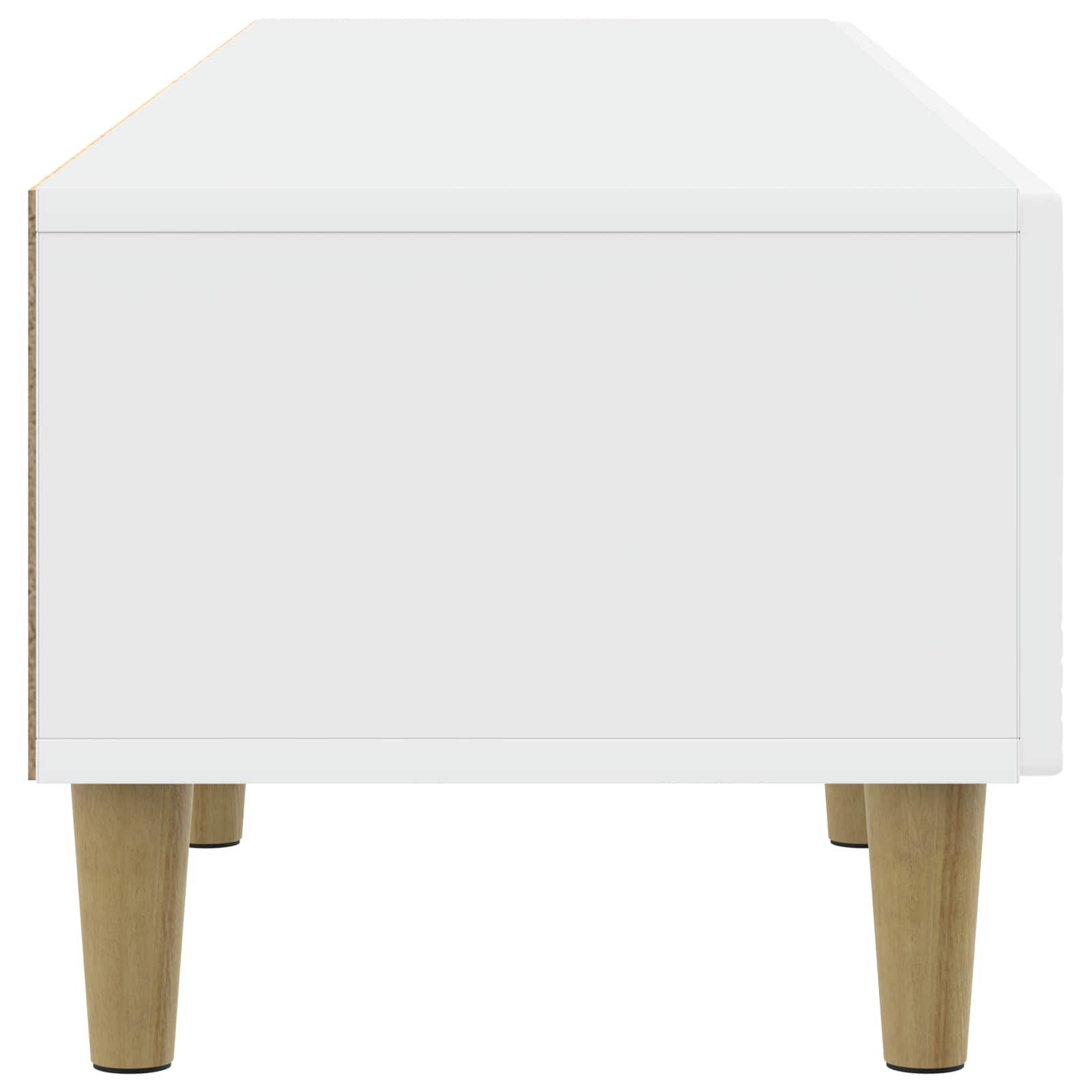 vidaXL TV-kast 147 x 34,5 x 30 cm Wit Bewerkt hout