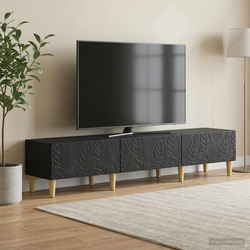 vidaXL TV-kast 147 x 34,5 x 30 cm Wit Bewerkt hout