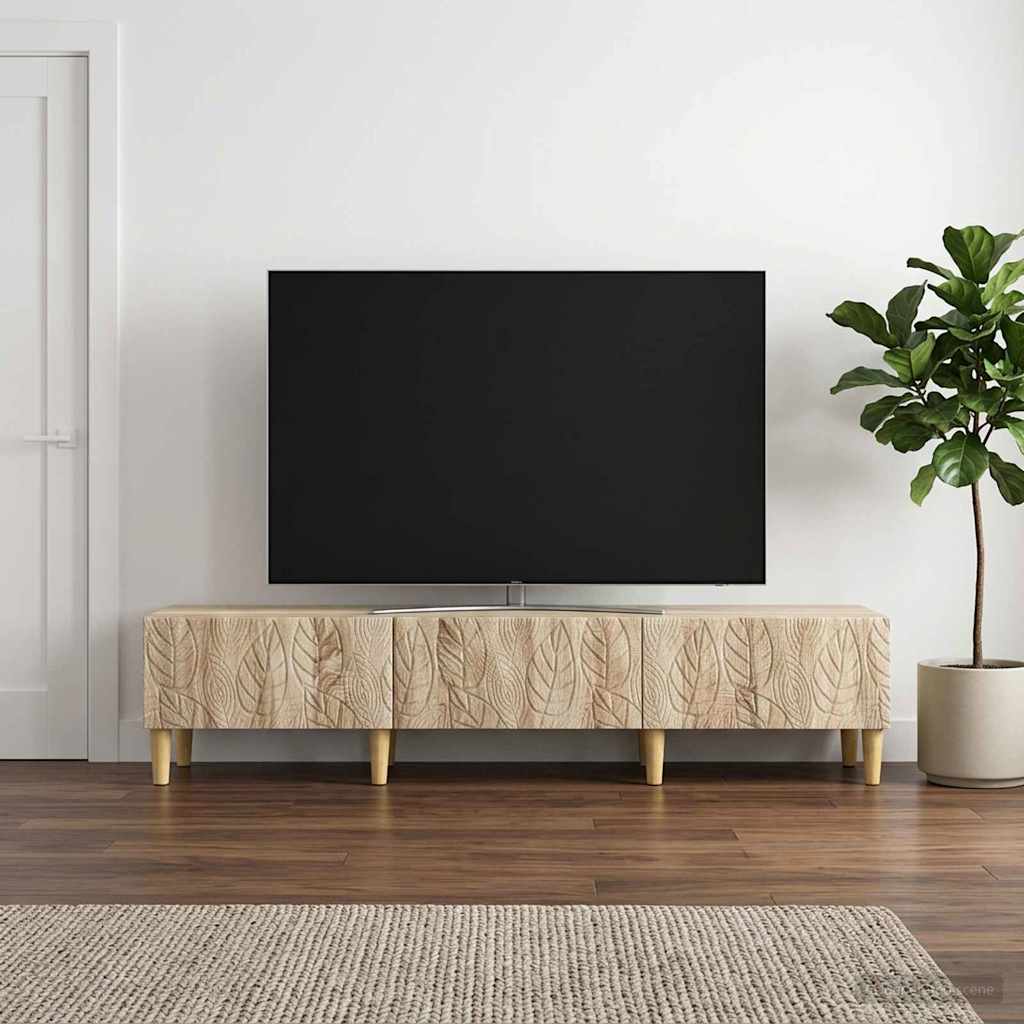 vidaXL TV-kast 147 x 34,5 x 30 cm Wit Bewerkt hout