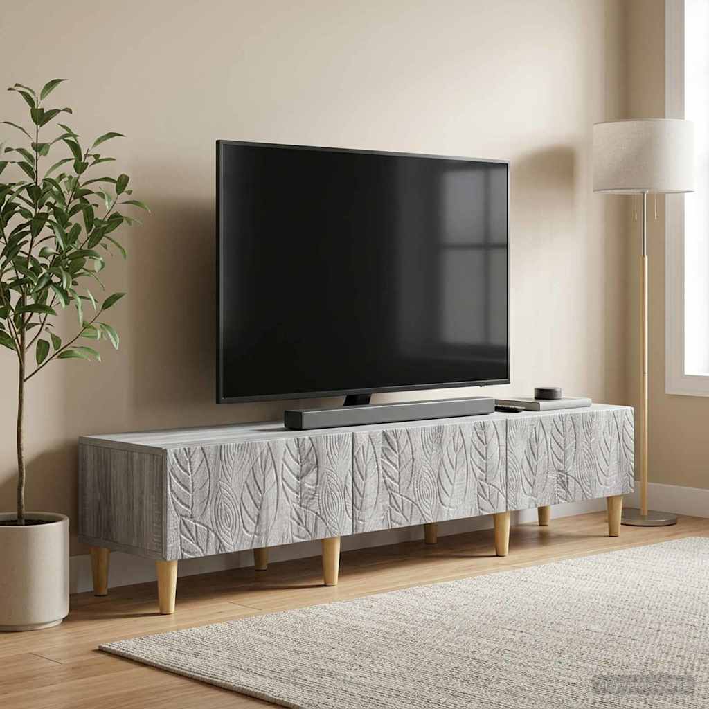 vidaXL TV-kast 147 x 34,5 x 30 cm Wit Bewerkt hout
