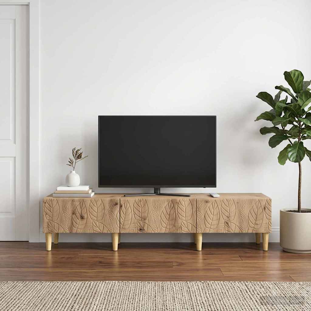 vidaXL TV-kast 147 x 34,5 x 30 cm Wit Bewerkt hout