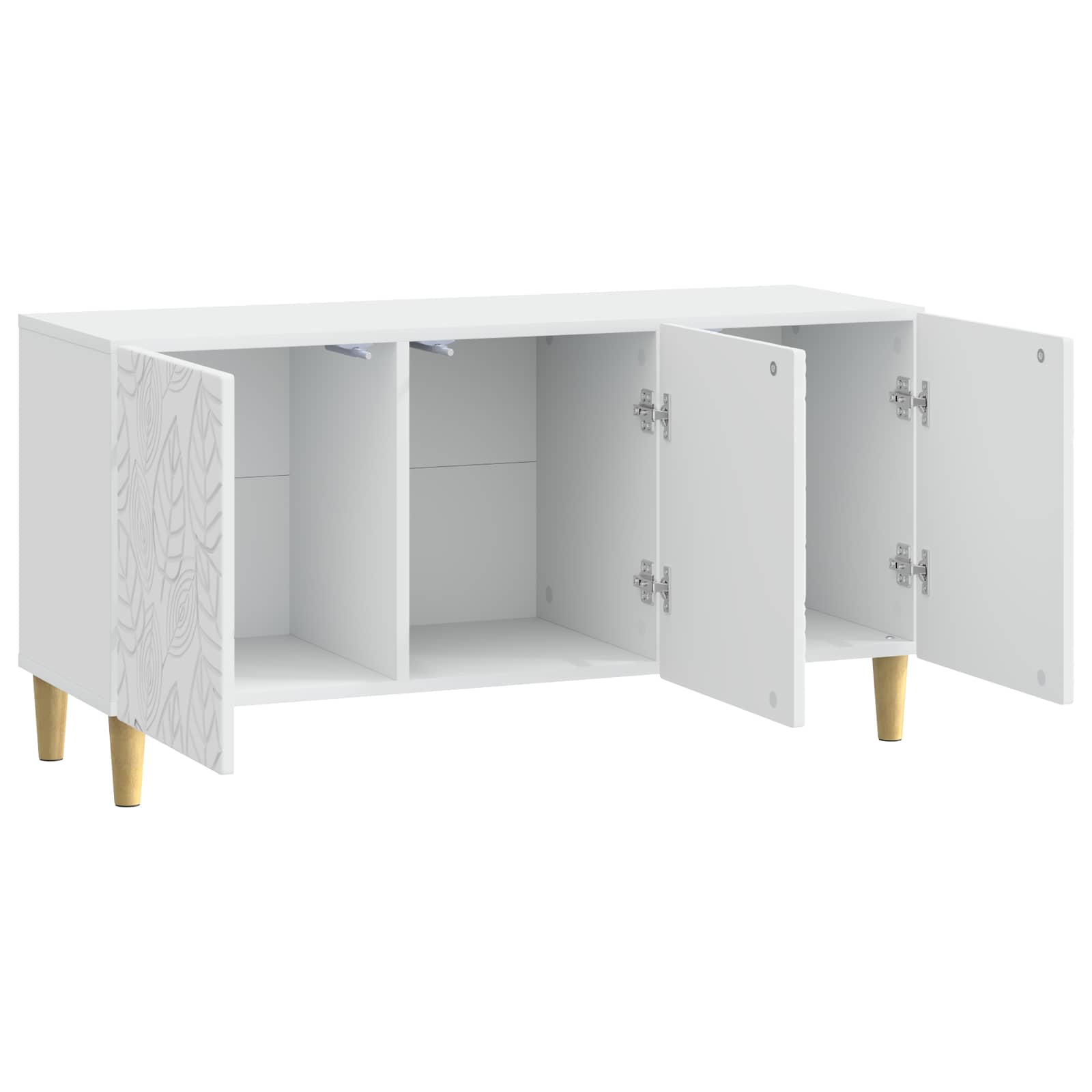 vidaXL TV-kast 99 x 34,5 x 50 cm Wit Bewerkt hout