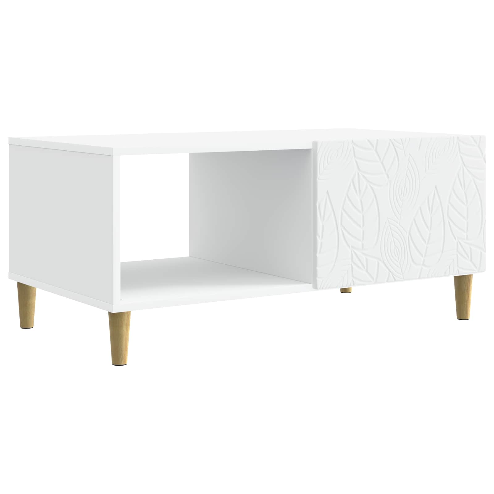 vidaXL Salontafel Wit 90 x 50 x 40 cm Bewerkt hout