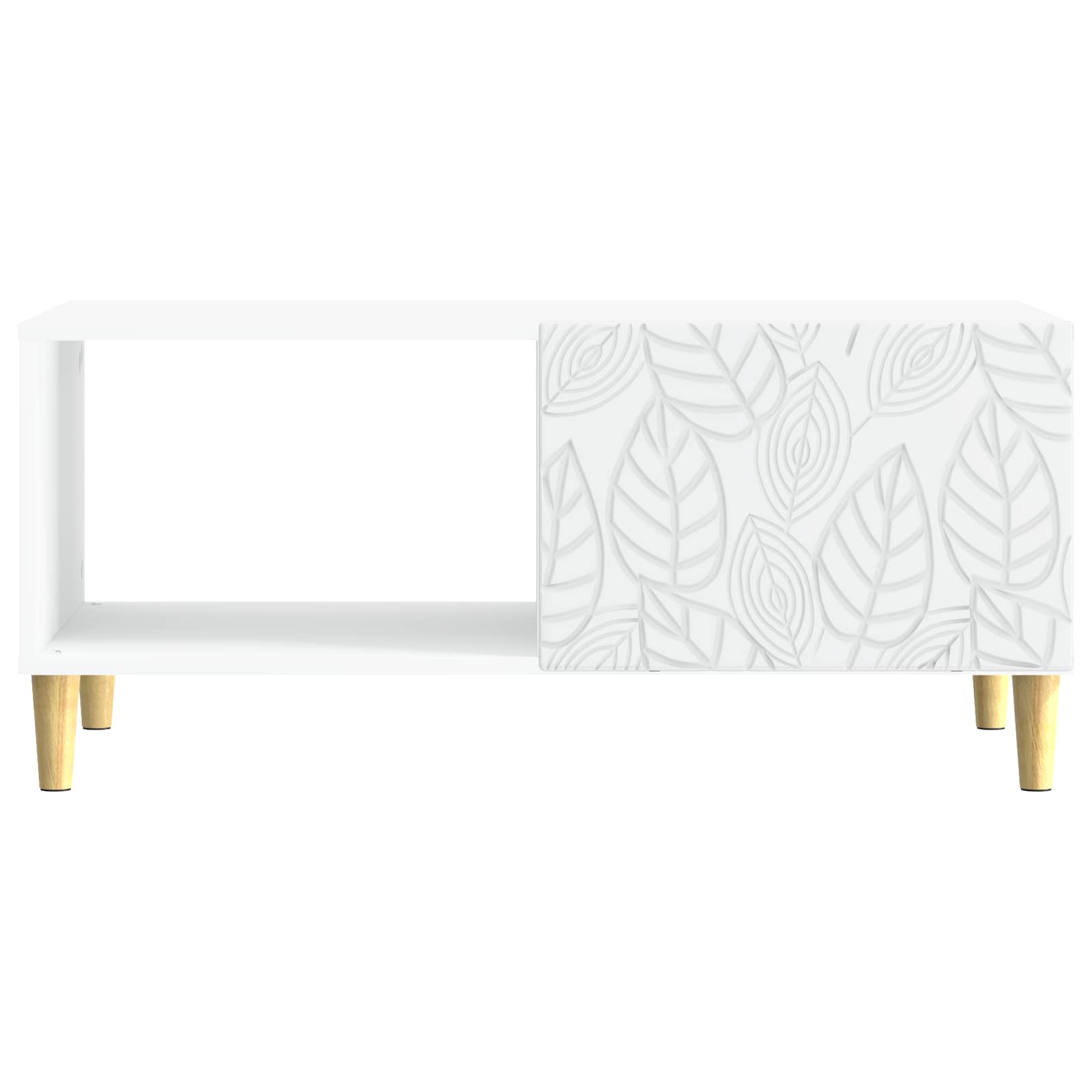 vidaXL Salontafel Wit 90 x 50 x 40 cm Bewerkt hout