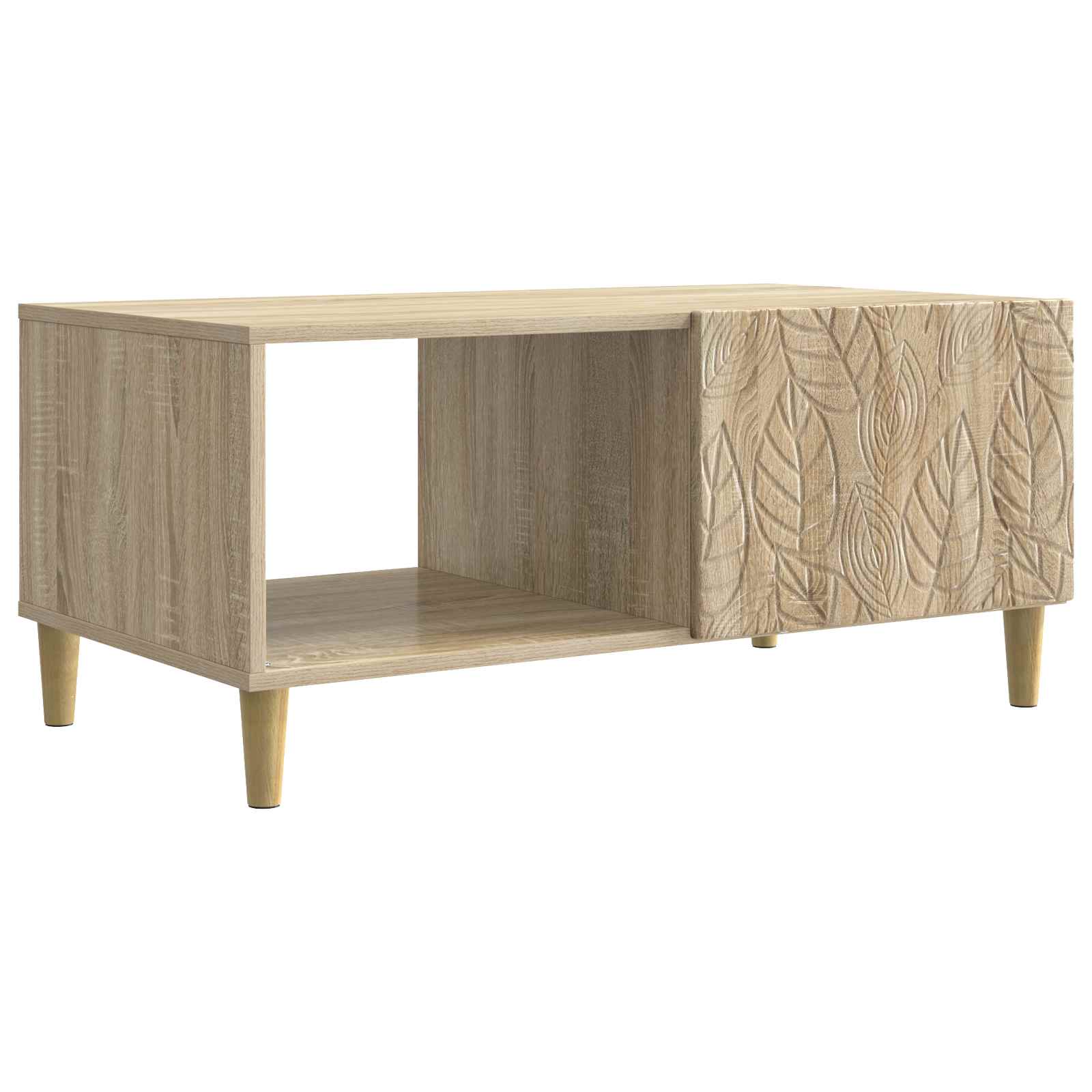 vidaXL Salontafel Wit 90 x 50 x 40 cm Bewerkt hout