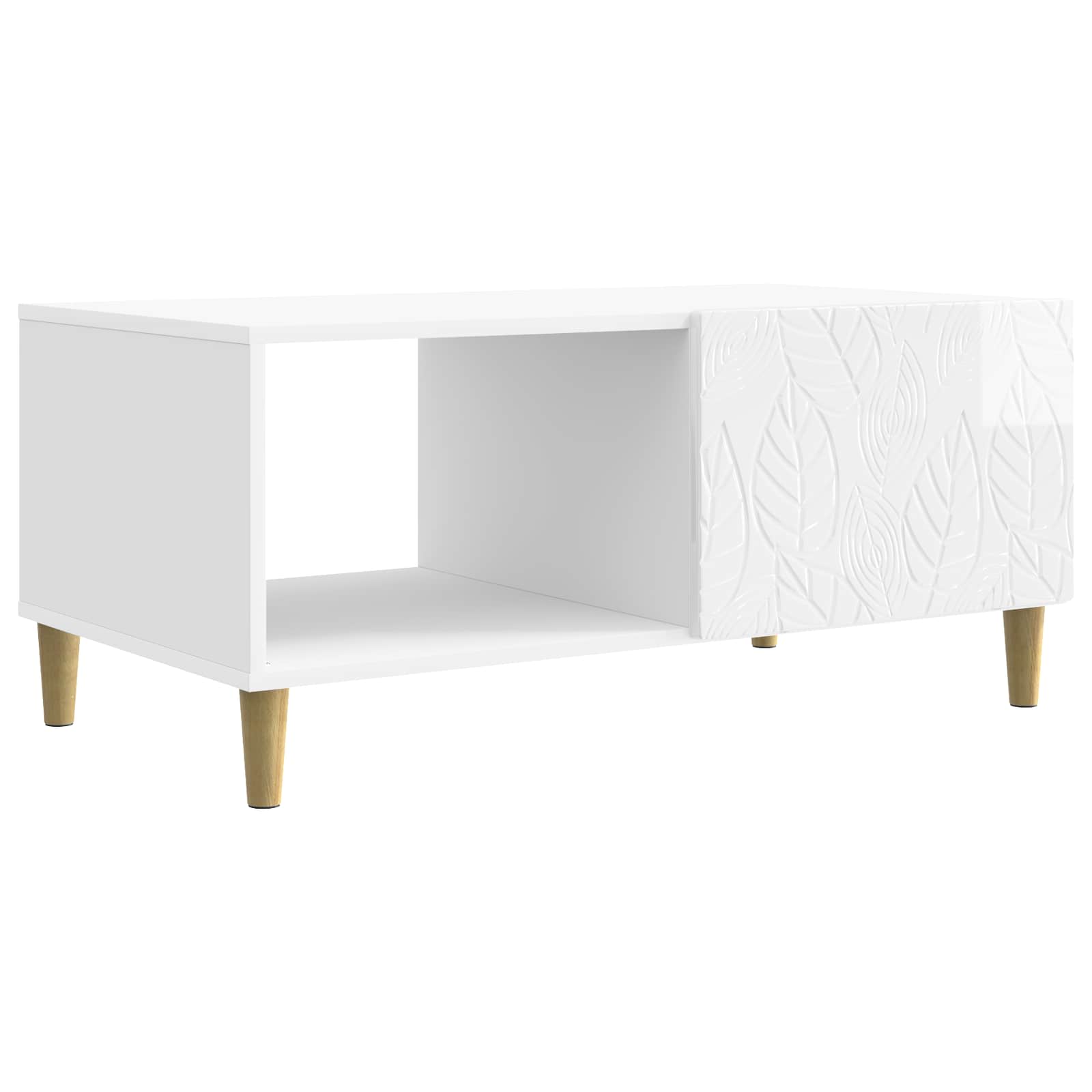 vidaXL Salontafel Wit 90 x 50 x 40 cm Bewerkt hout