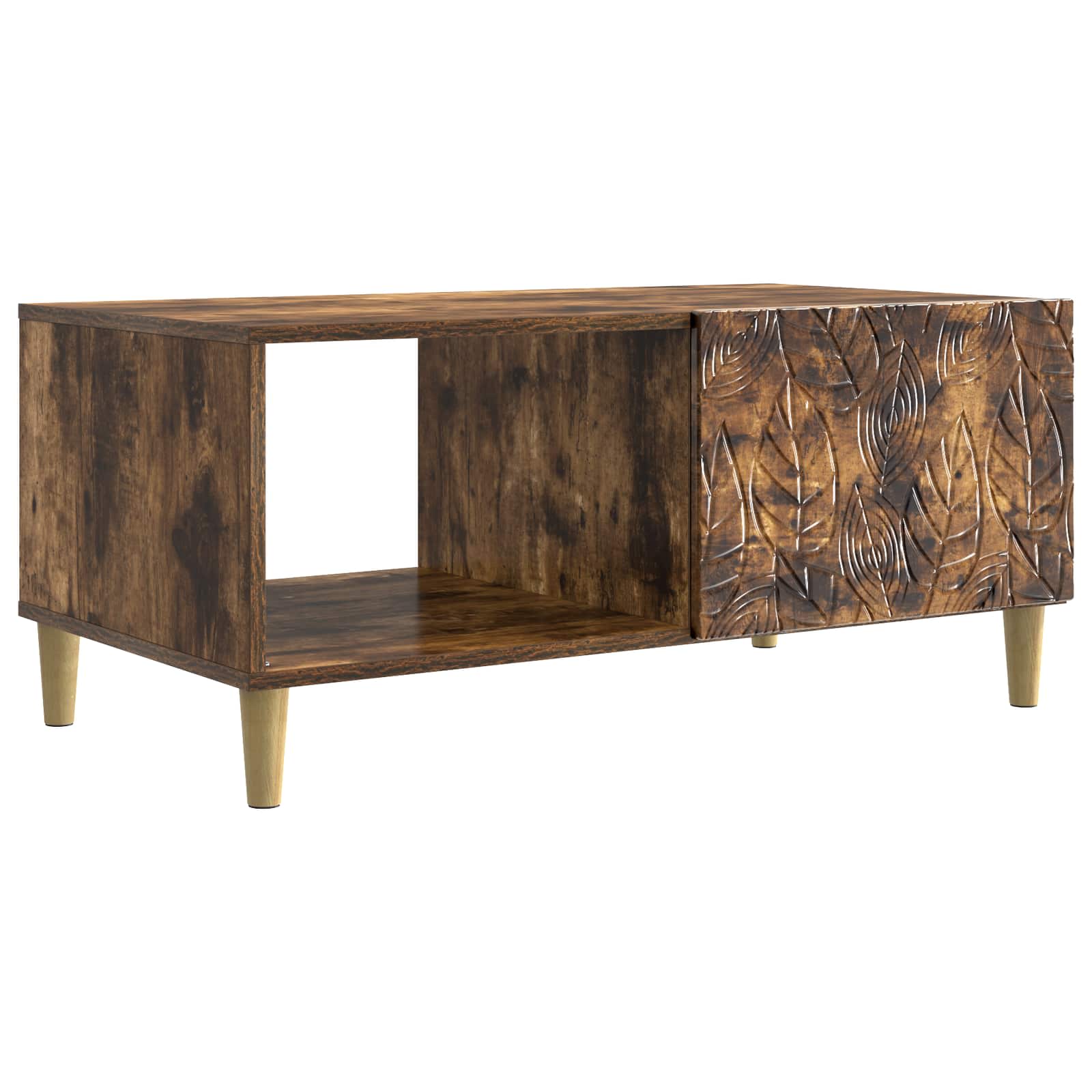 vidaXL Salontafel Wit 90 x 50 x 40 cm Bewerkt hout