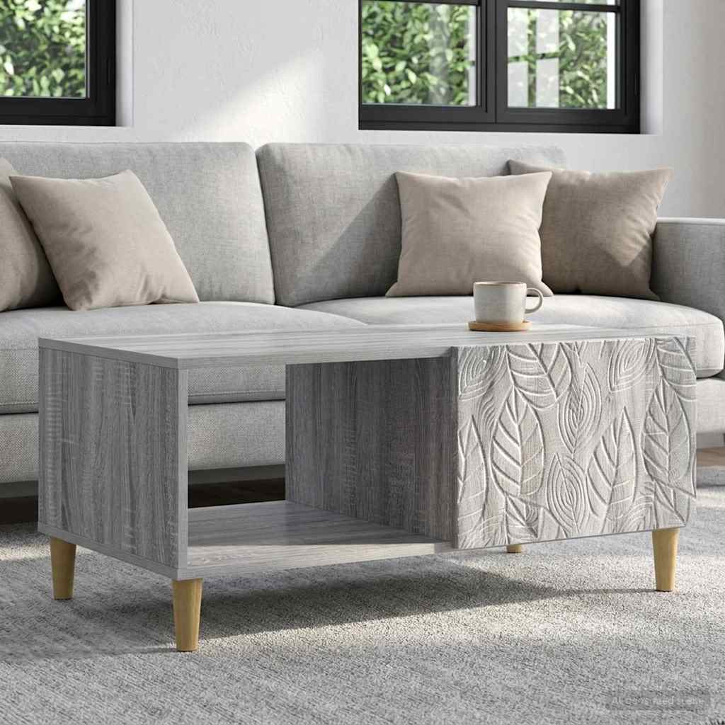 vidaXL Salontafel Wit 90 x 50 x 40 cm Bewerkt hout