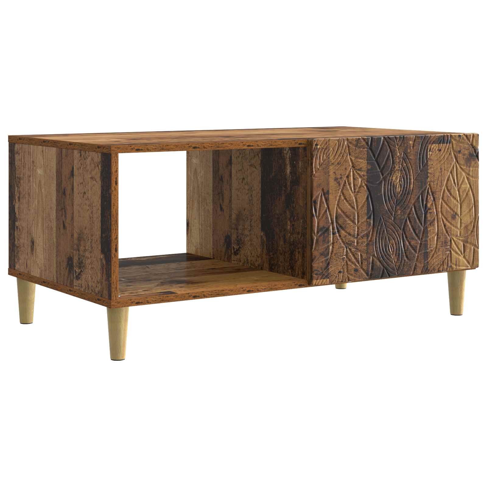 vidaXL Salontafel Wit 90 x 50 x 40 cm Bewerkt hout