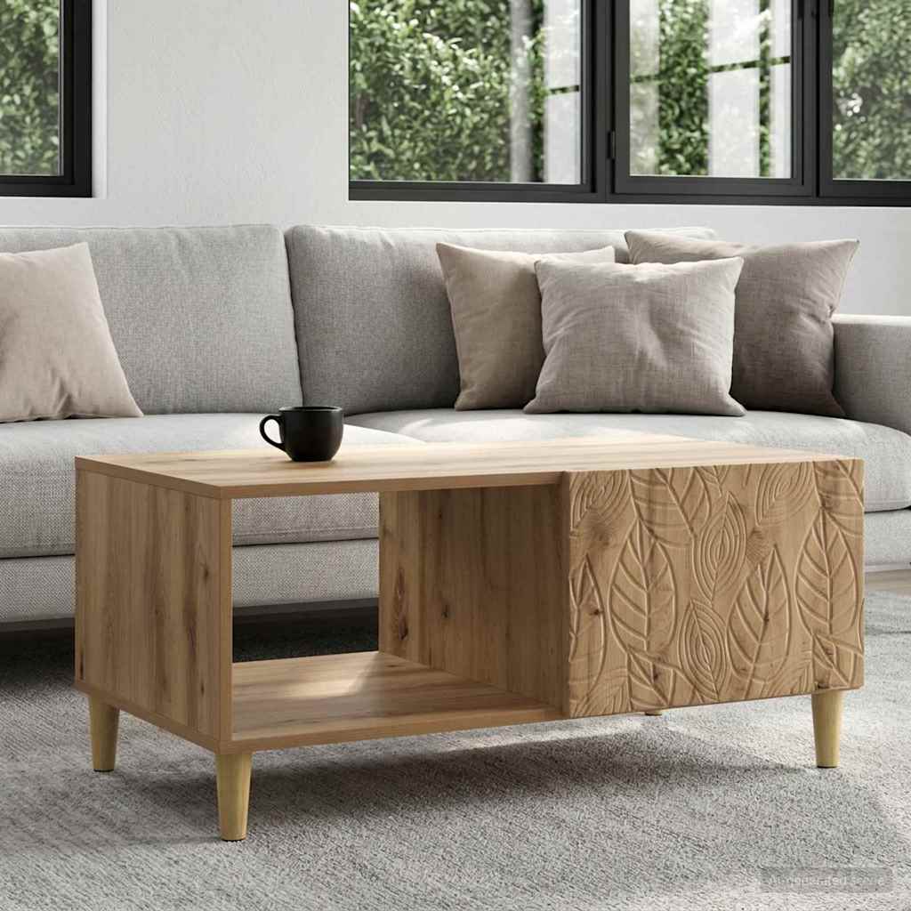 vidaXL Salontafel Wit 90 x 50 x 40 cm Bewerkt hout