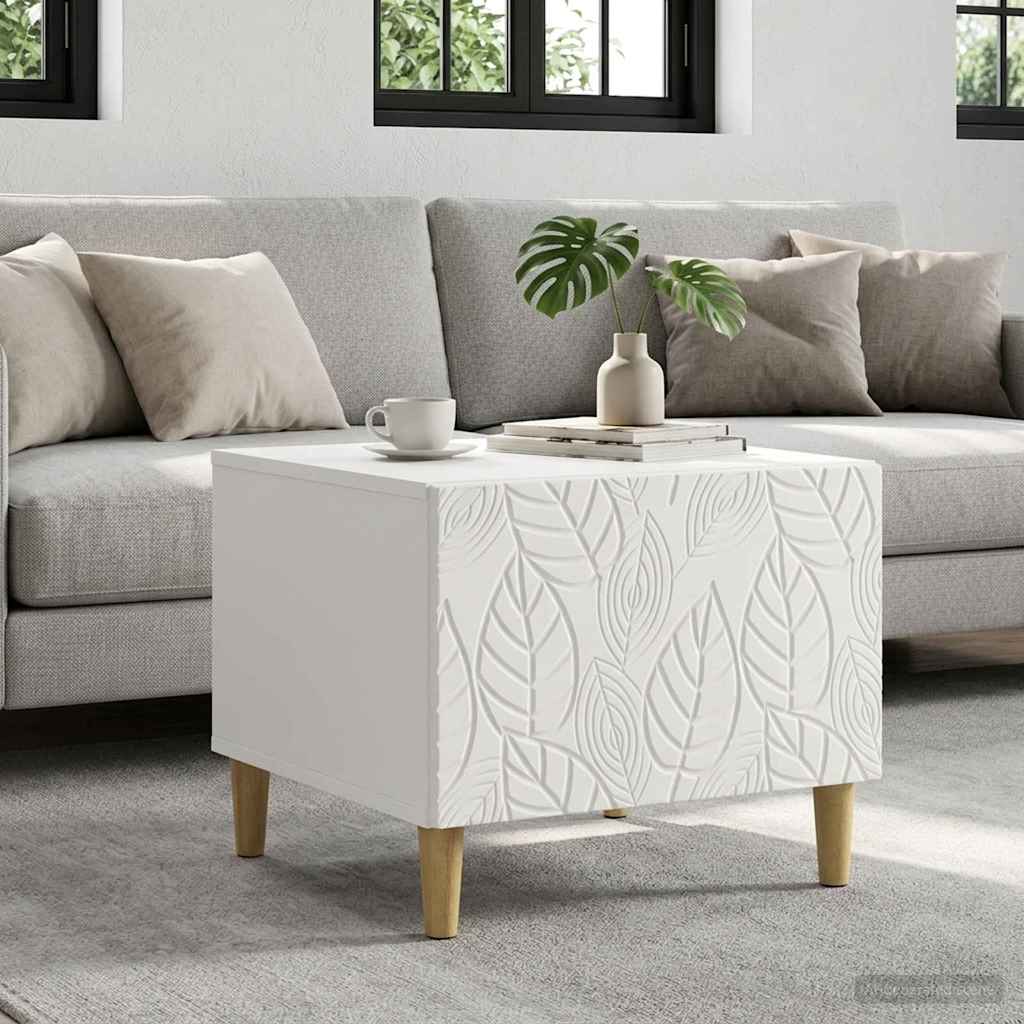 vidaXL Salontafel Wit 50 x 49 x 40 cm Bewerkt hout