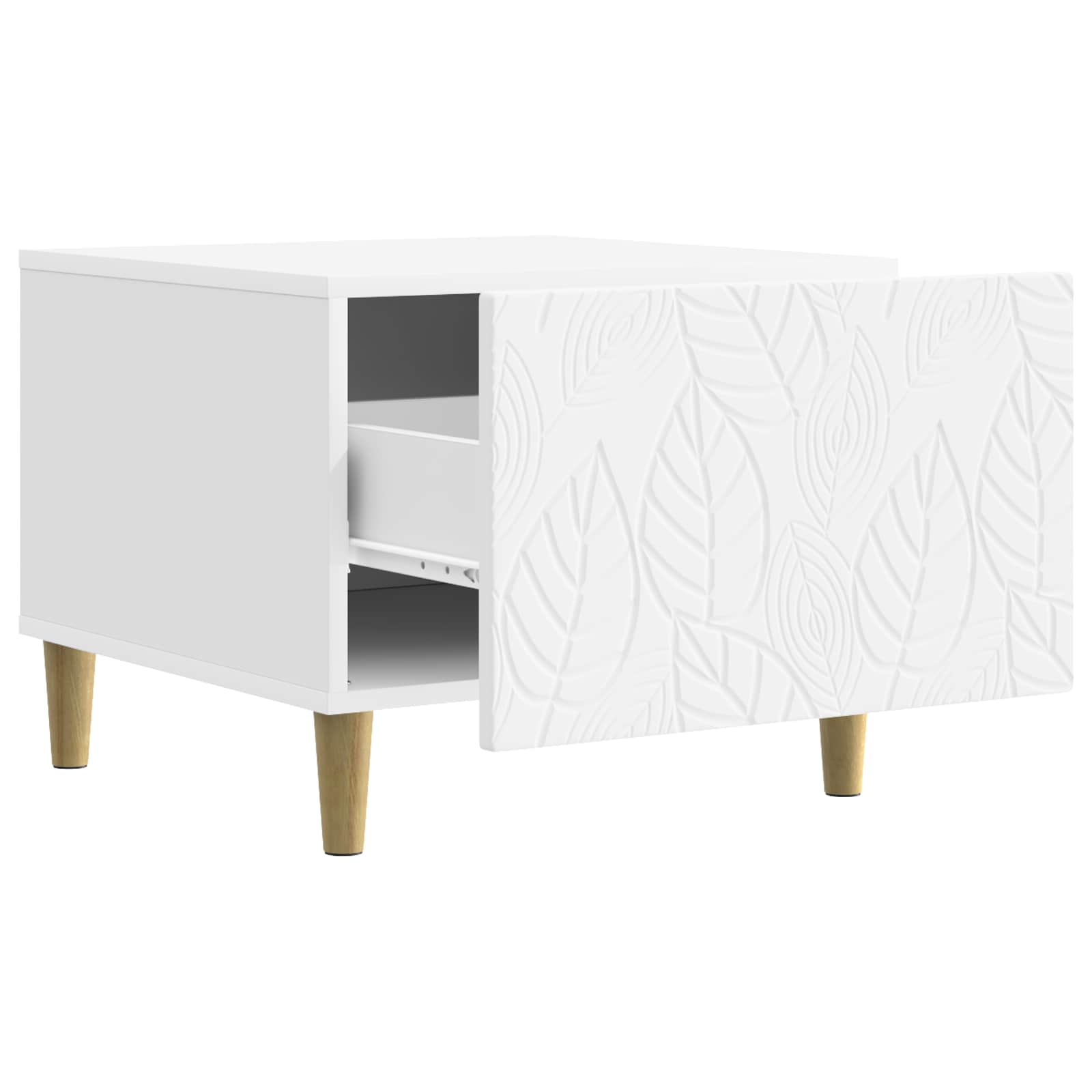 vidaXL Salontafel Wit 50 x 49 x 40 cm Bewerkt hout