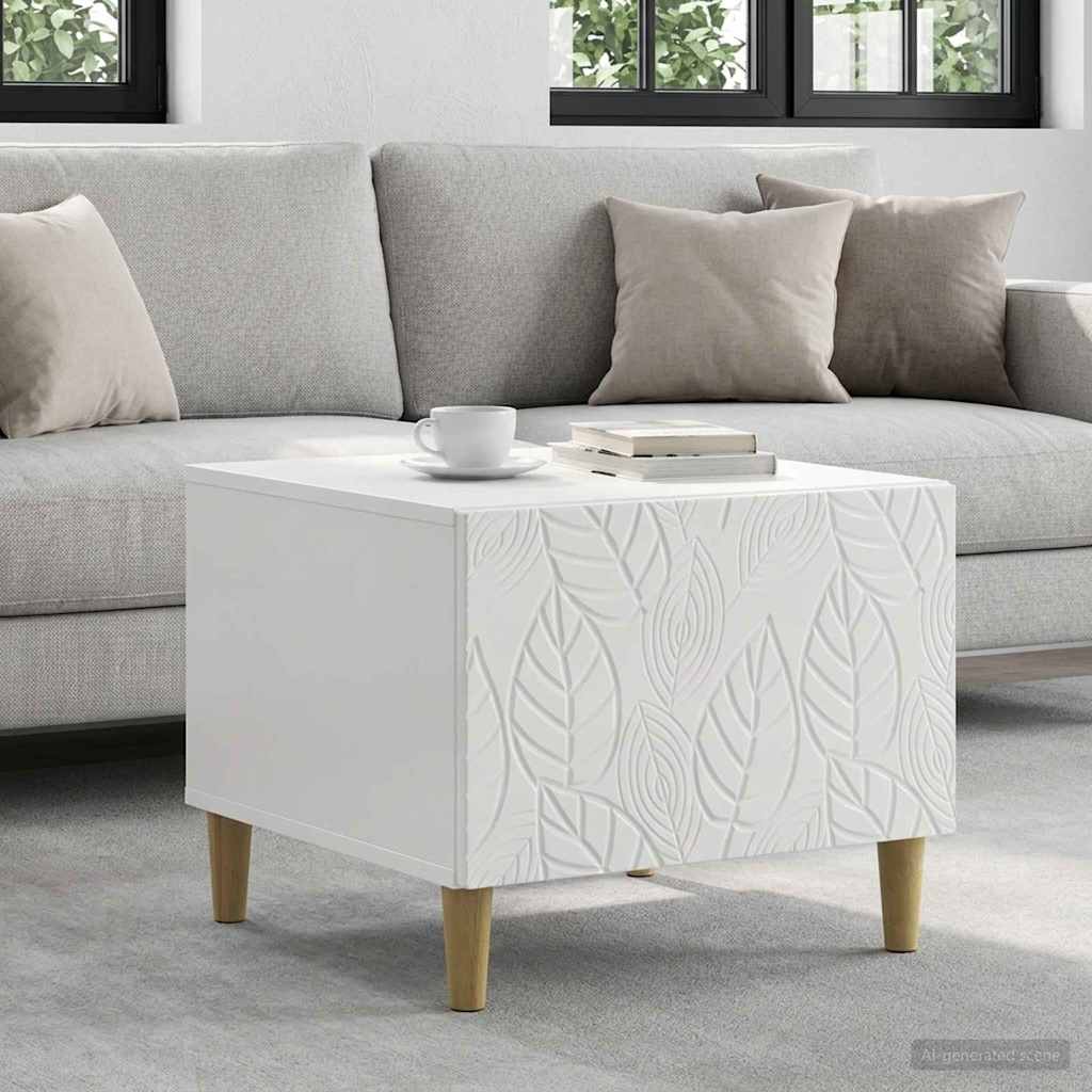 vidaXL Salontafel Wit 50 x 49 x 40 cm Bewerkt hout
