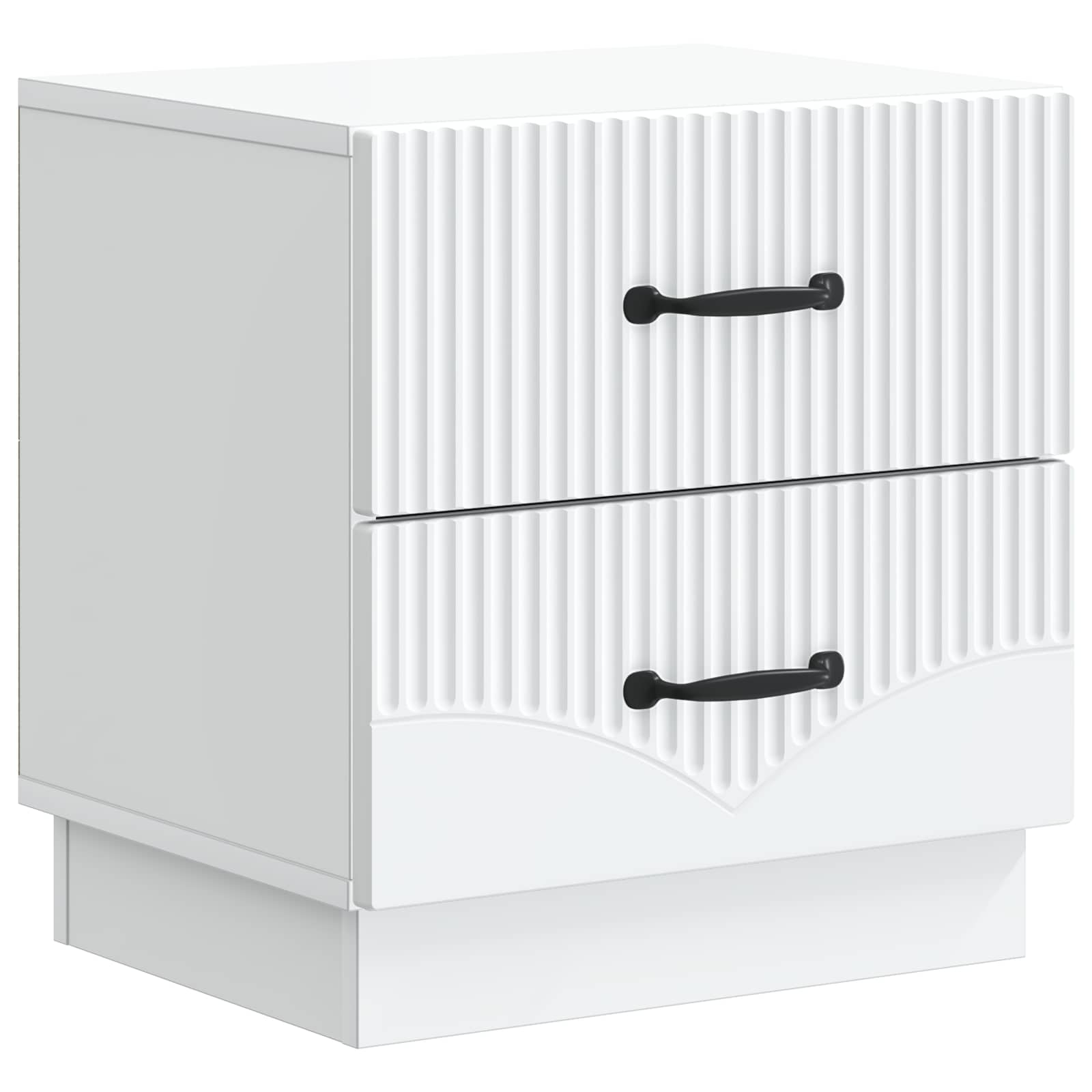 vidaXL Nachtkastje met lade 2 pcs Wit 43 x 34,5 x 44,5 cm Bewerkt hout