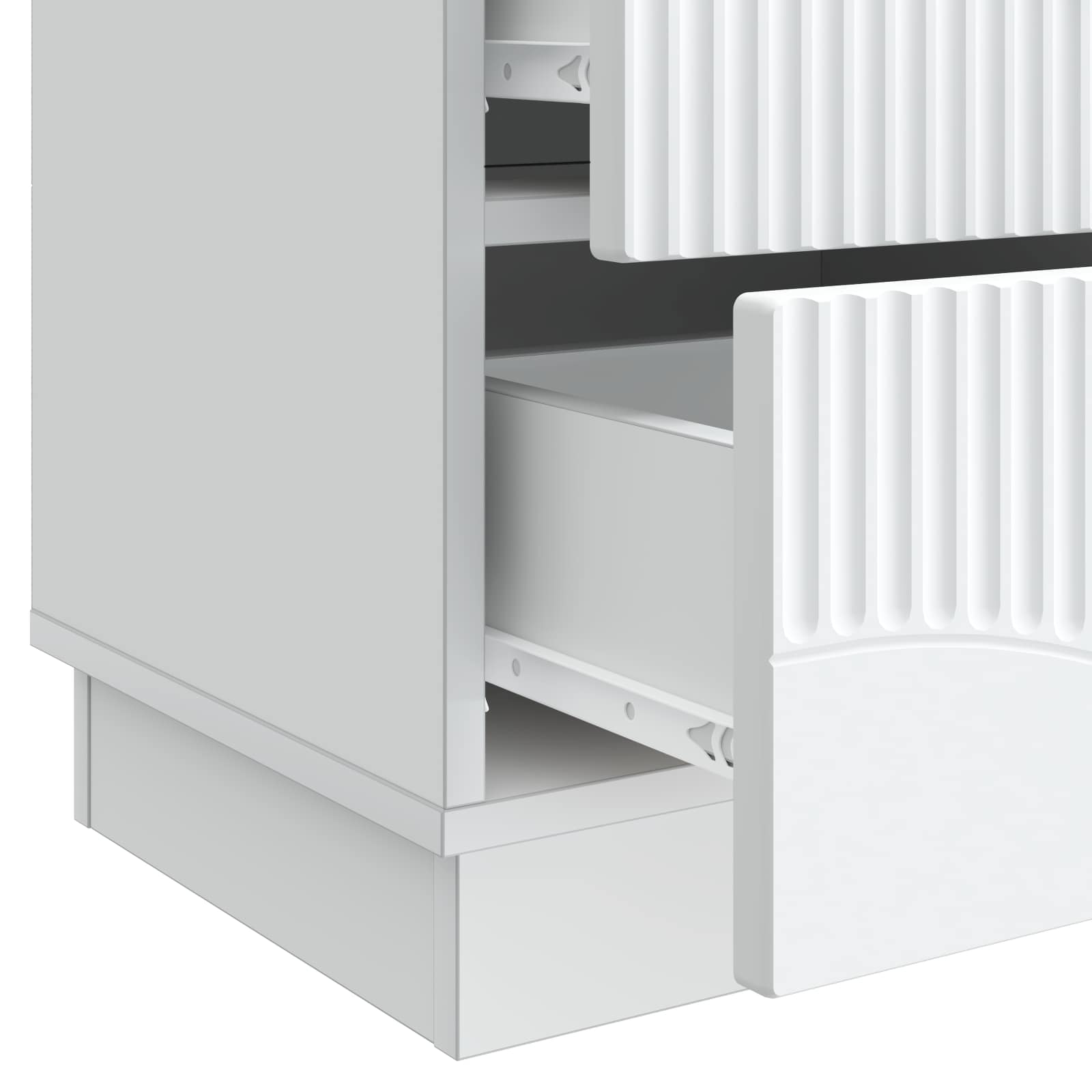 vidaXL Nachtkastje met lade 2 pcs Wit 43 x 34,5 x 44,5 cm Bewerkt hout