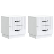 vidaXL Nachtkastje met lade 2 pcs Wit 43 x 34,5 x 44,5 cm Bewerkt hout