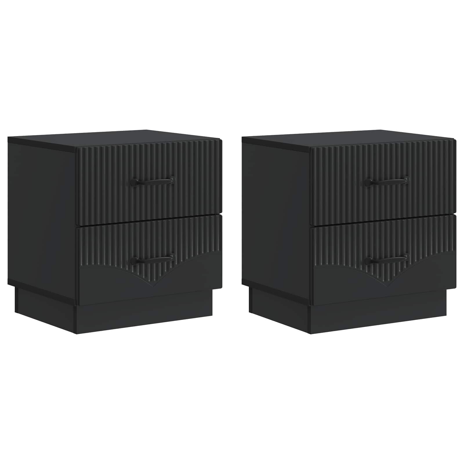 vidaXL Nachtkastje met lade 2 pcs Wit 43 x 34,5 x 44,5 cm Bewerkt hout