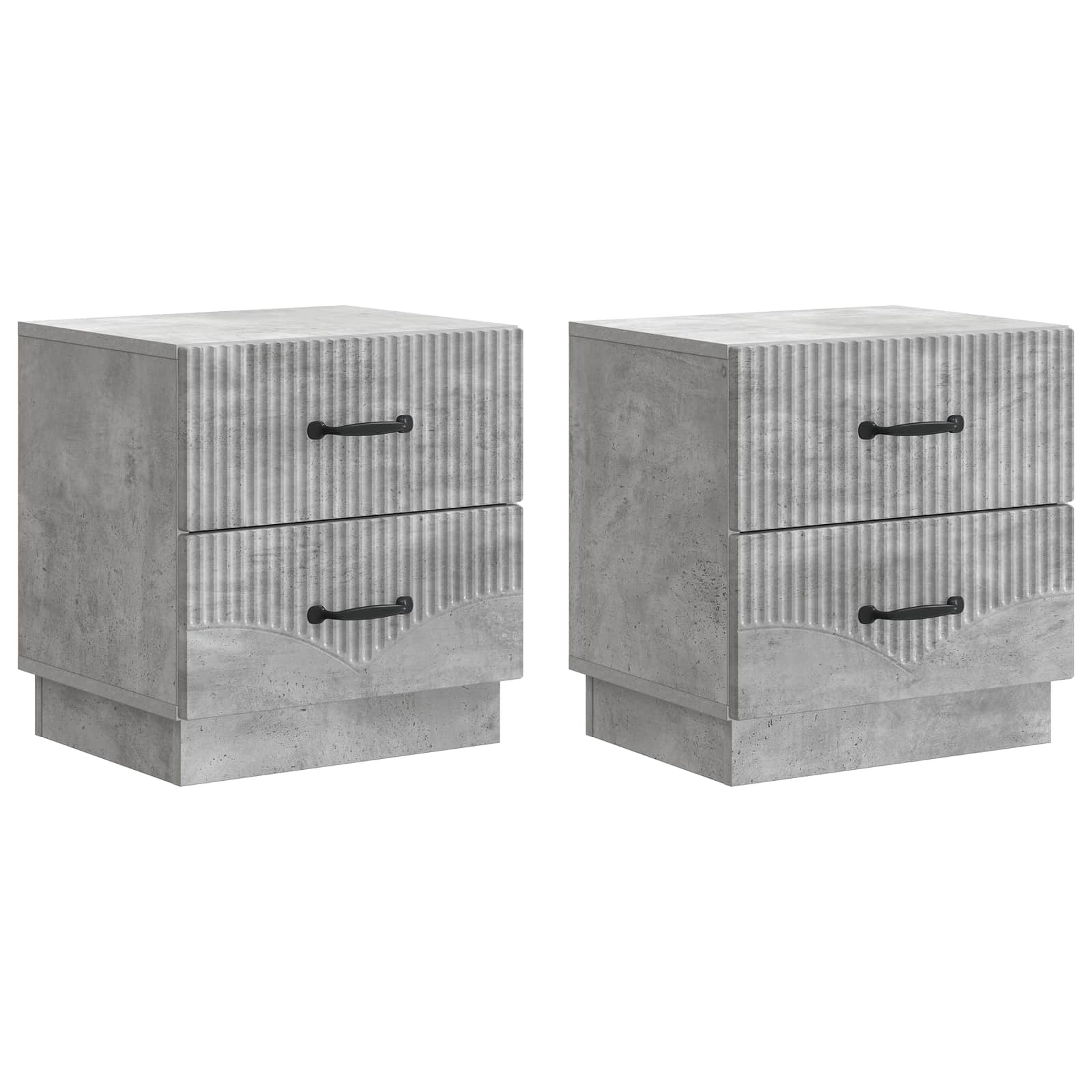 vidaXL Nachtkastje met lade 2 pcs Wit 43 x 34,5 x 44,5 cm Bewerkt hout