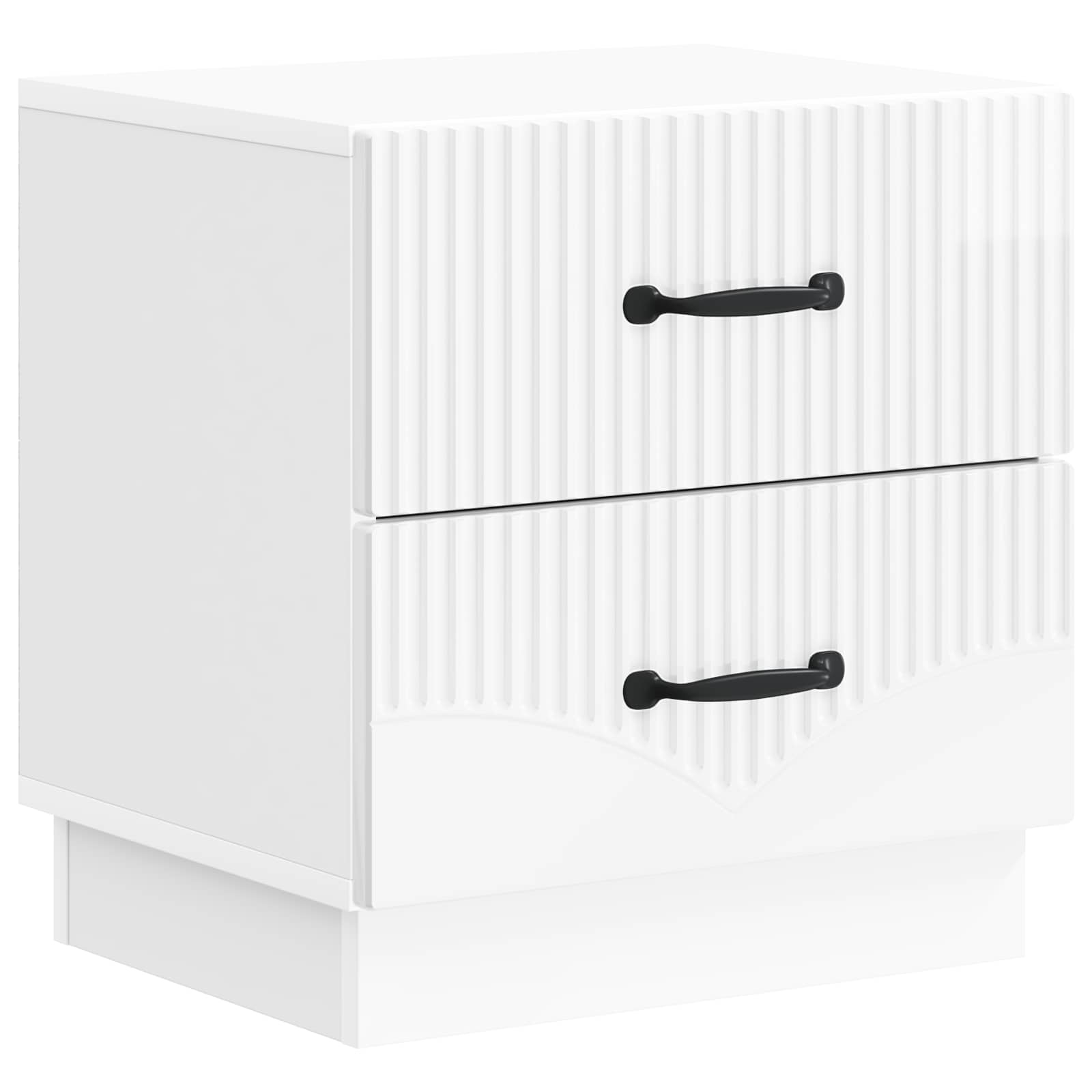 vidaXL Nachtkastje met lade 2 pcs Wit 43 x 34,5 x 44,5 cm Bewerkt hout