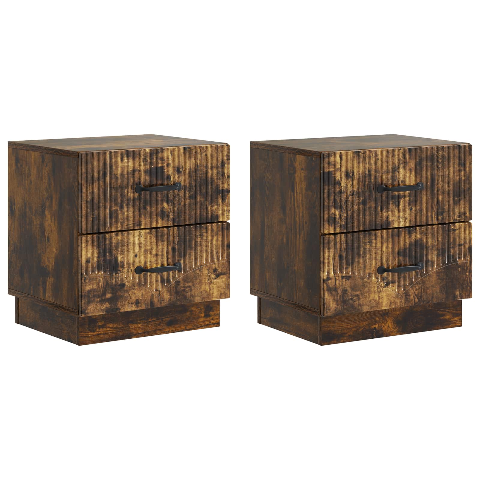 vidaXL Nachtkastje met lade 2 pcs Wit 43 x 34,5 x 44,5 cm Bewerkt hout