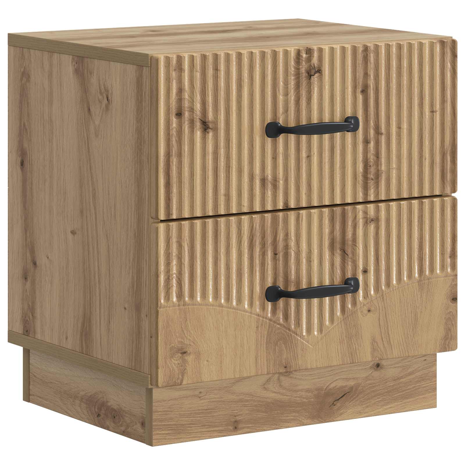 vidaXL Nachtkastje met lade 2 pcs Wit 43 x 34,5 x 44,5 cm Bewerkt hout