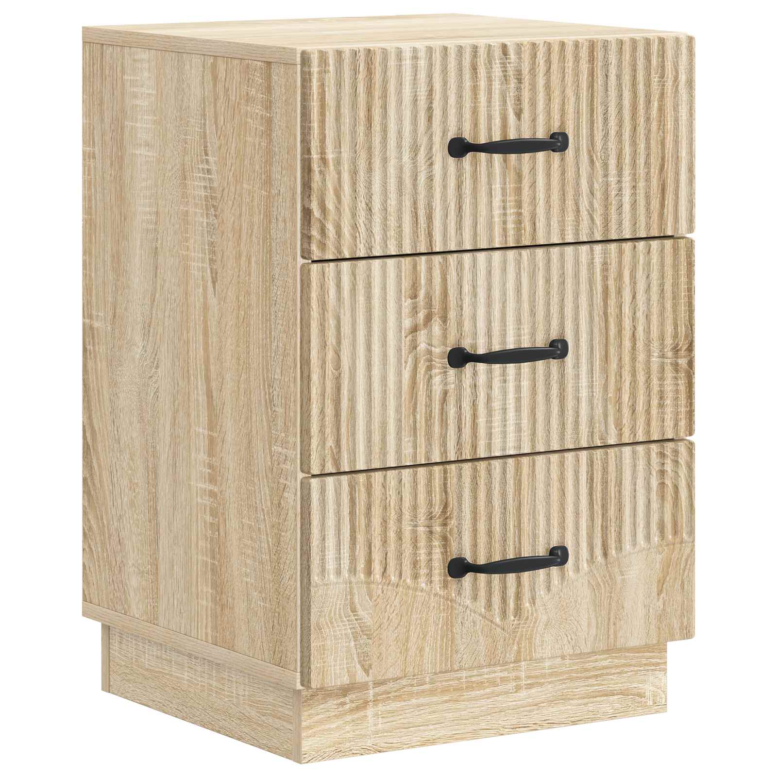vidaXL Nachtkastje met lade Zwart 43 x 41 x 63,5 cm Bewerkt hout