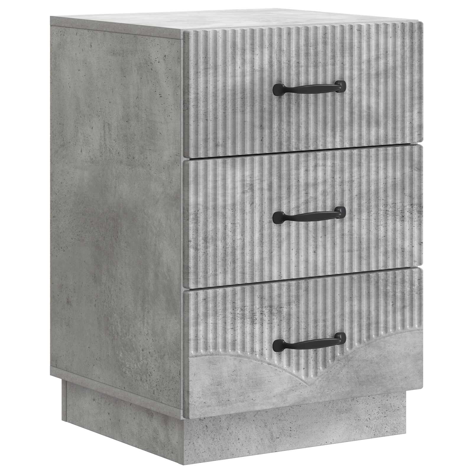 vidaXL Nachtkastje met lade Zwart 43 x 41 x 63,5 cm Bewerkt hout
