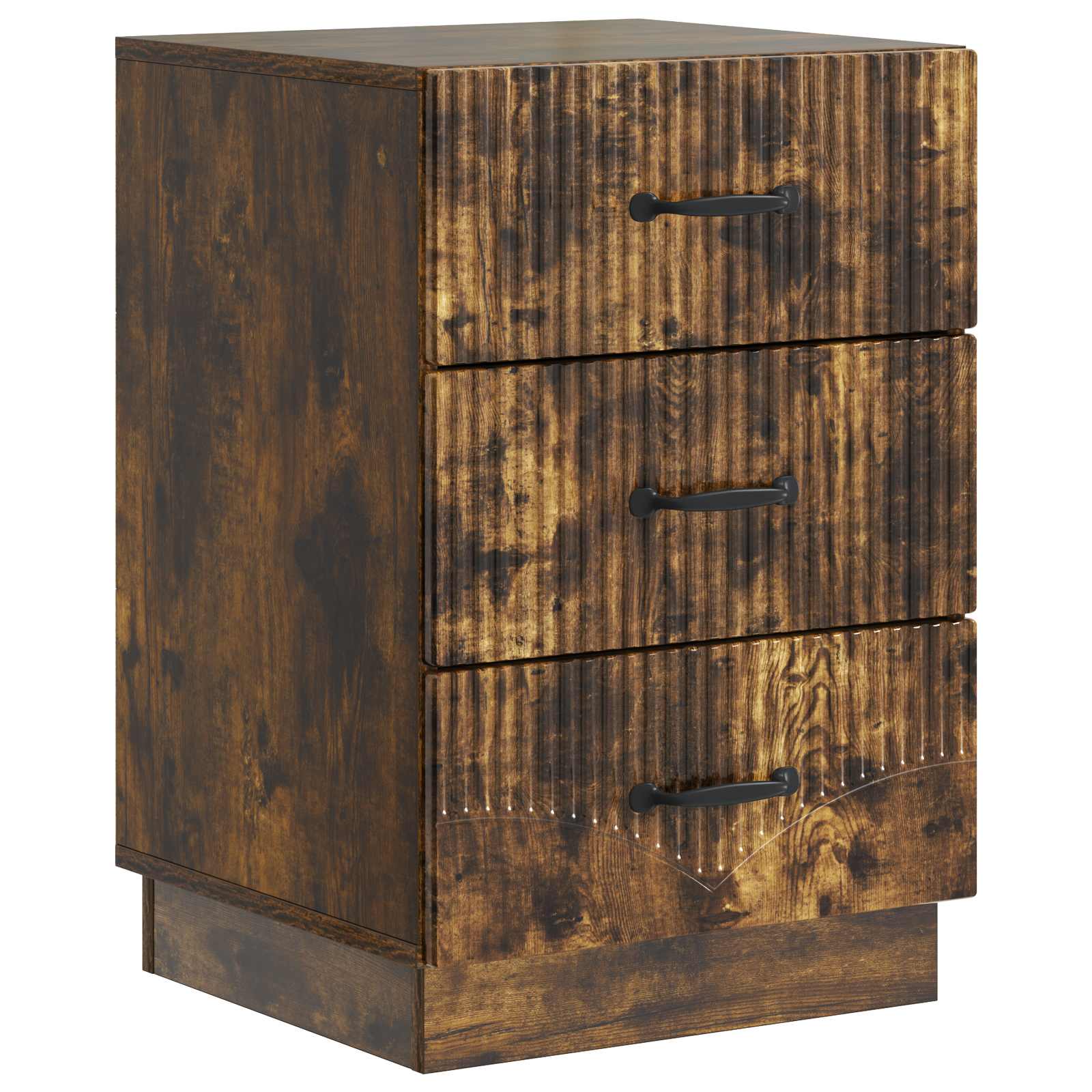 vidaXL Nachtkastje met lade Zwart 43 x 41 x 63,5 cm Bewerkt hout