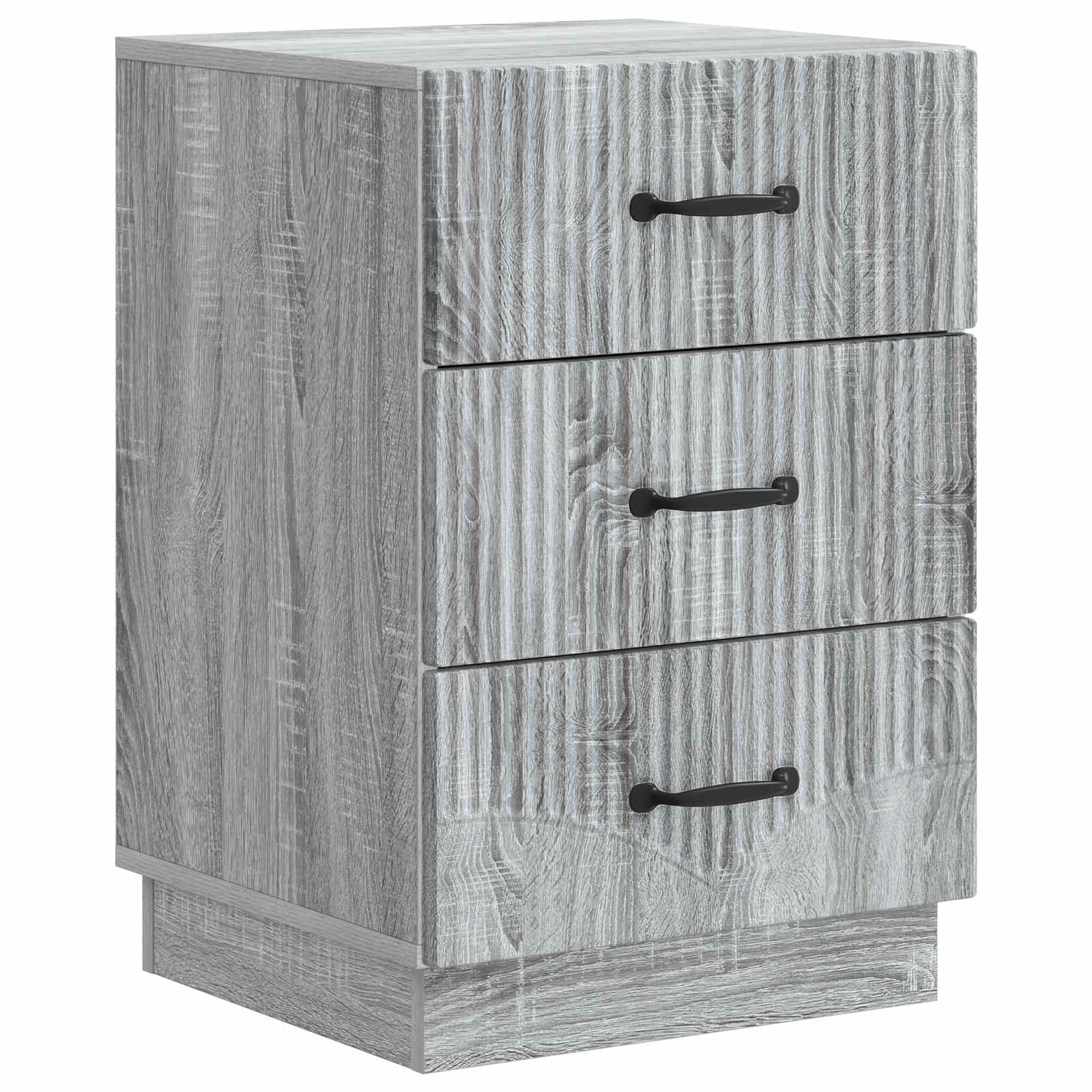 vidaXL Nachtkastje met lade Zwart 43 x 41 x 63,5 cm Bewerkt hout