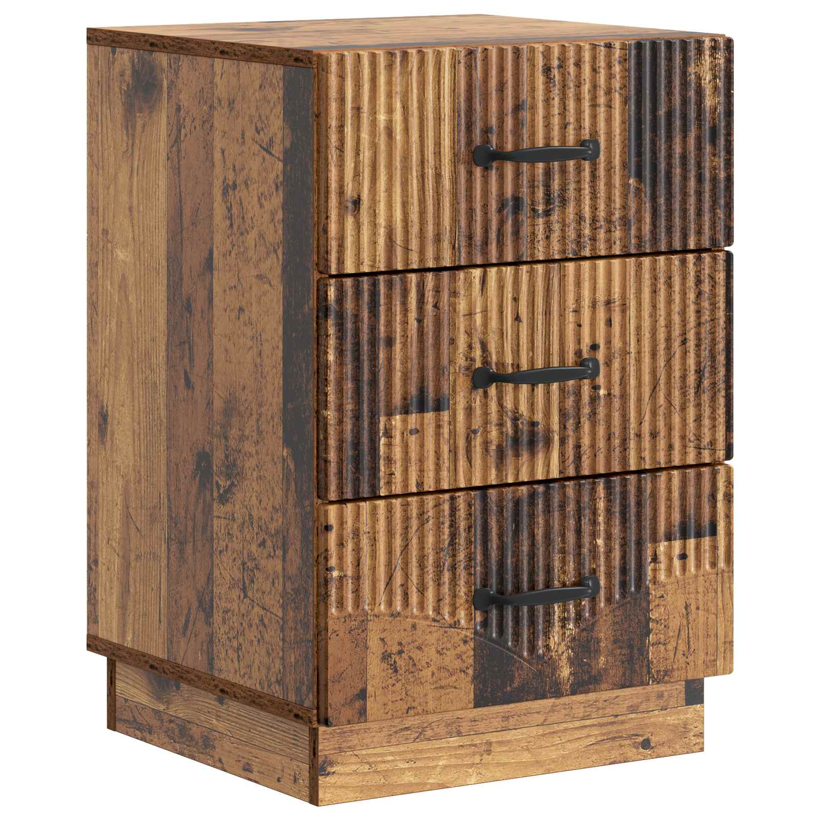 vidaXL Nachtkastje met lade Zwart 43 x 41 x 63,5 cm Bewerkt hout