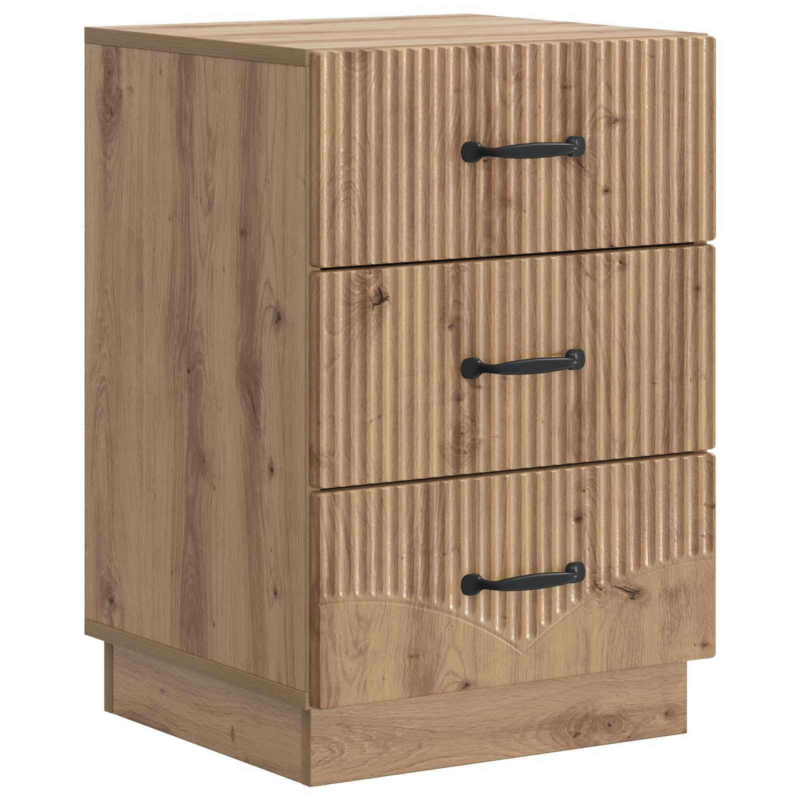 vidaXL Nachtkastje met lade Zwart 43 x 41 x 63,5 cm Bewerkt hout