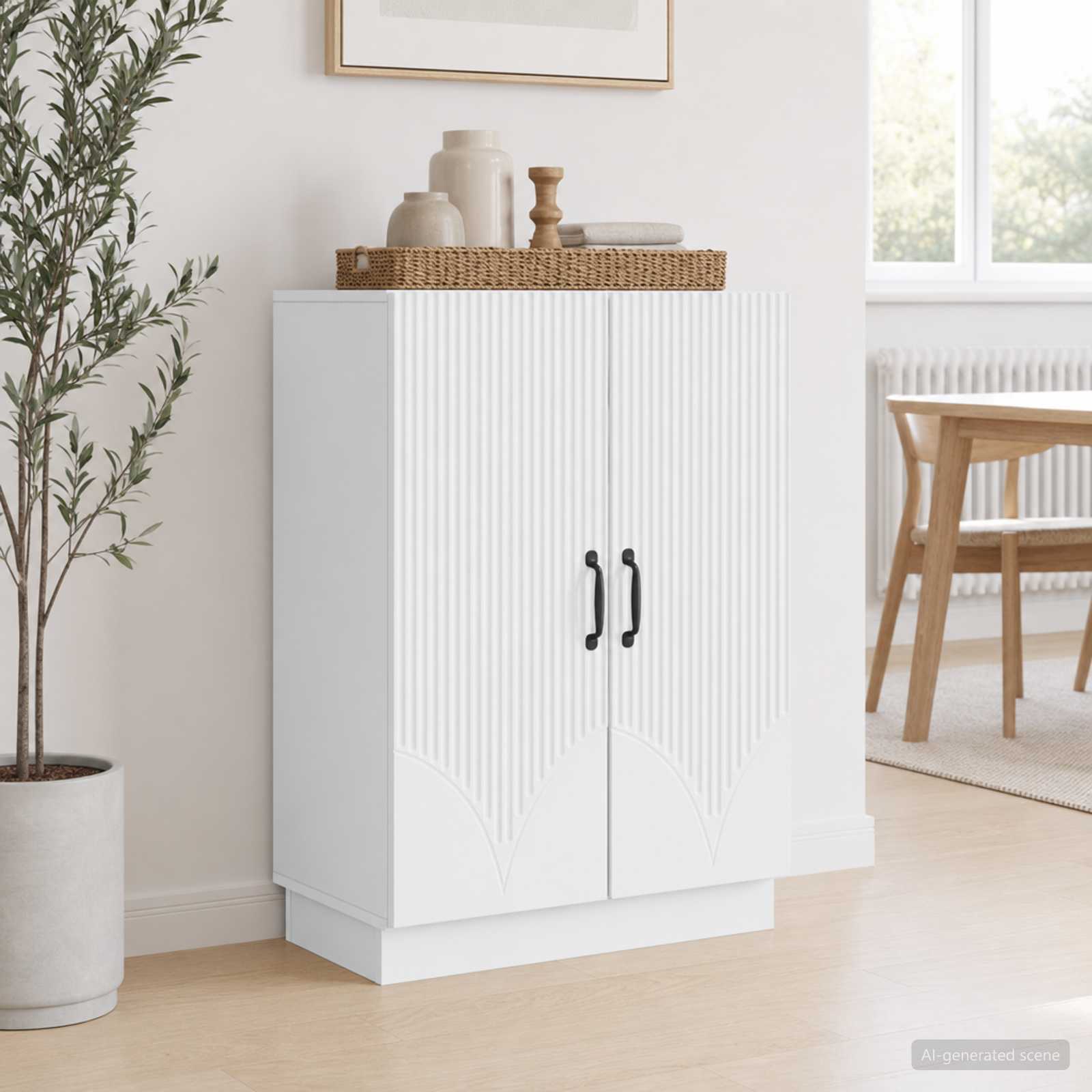 vidaXL Dressoir Zwart 66 x 34,5 x 87 cm Bewerkt hout