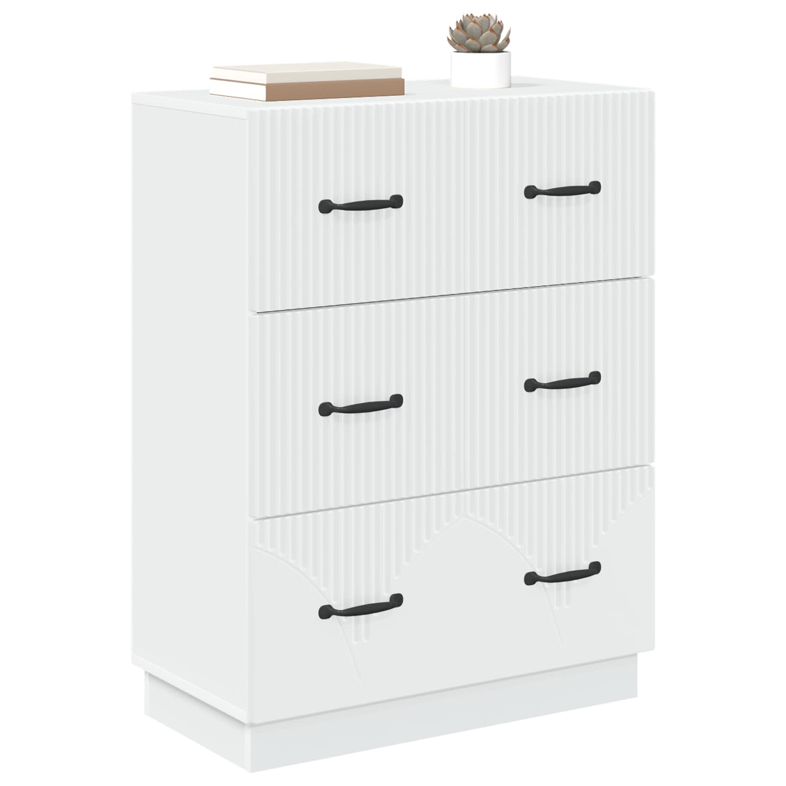 vidaXL Ladenkast Zwart 66 x 34,5 x 87 cm Bewerkt hout