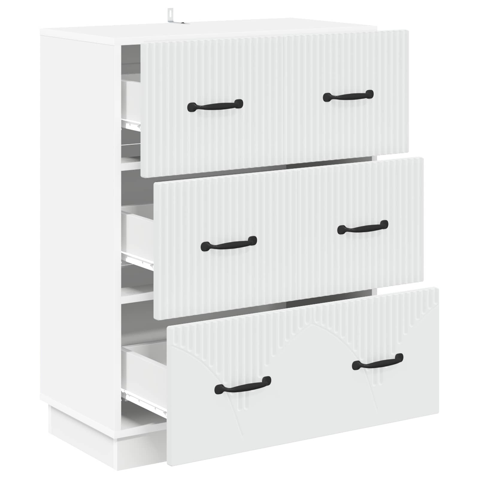 vidaXL Ladenkast Zwart 66 x 34,5 x 87 cm Bewerkt hout