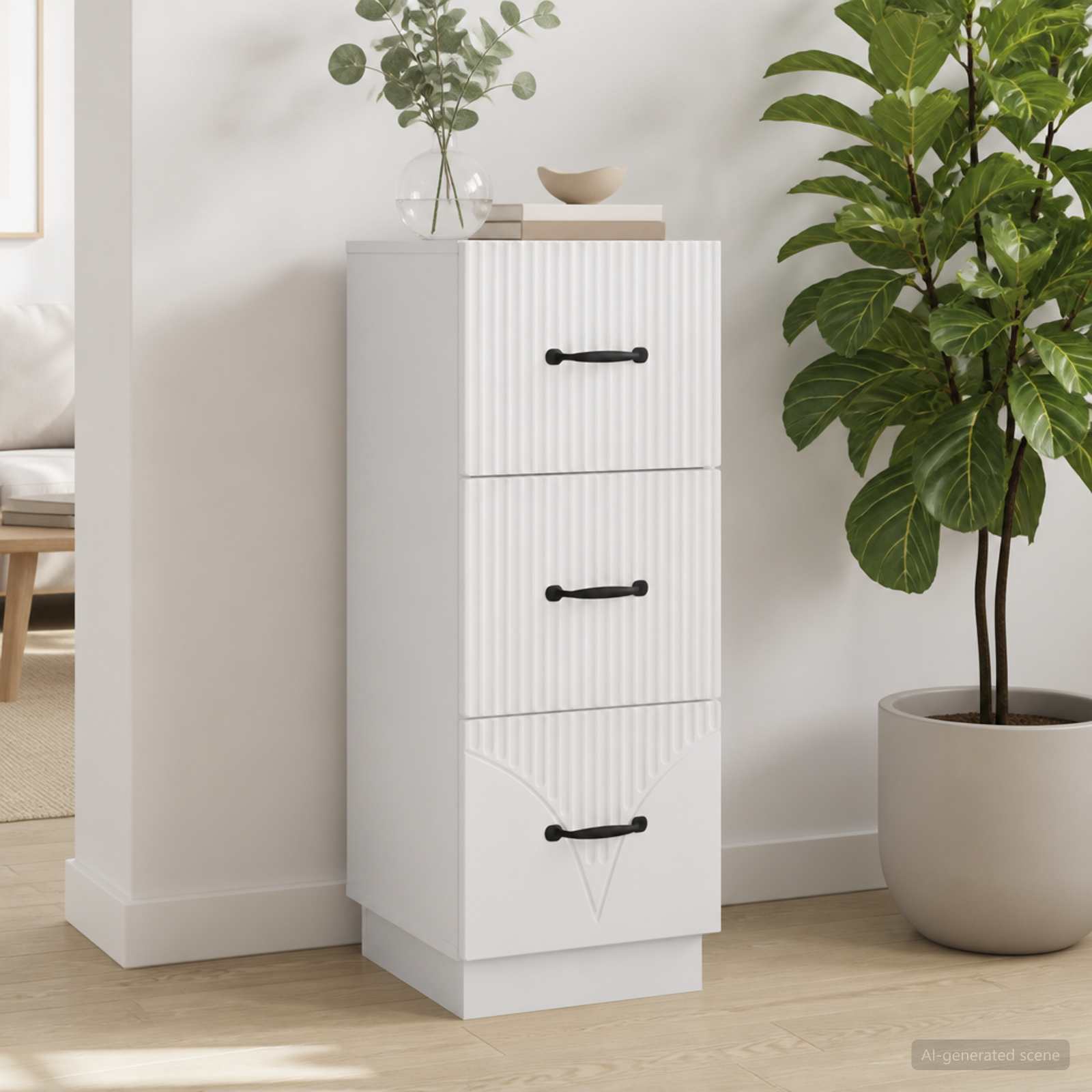 vidaXL Ladenkast Zwart 33 x 34,5 x 87 cm Bewerkt hout