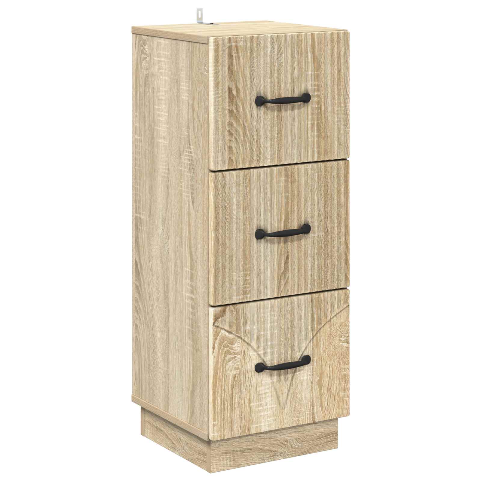 vidaXL Ladenkast Zwart 33 x 34,5 x 87 cm Bewerkt hout