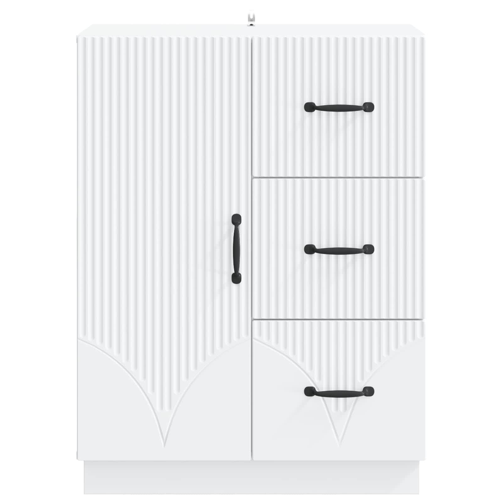 vidaXL Dressoir met lade Zwart 66 x 34,5 x 87 cm Bewerkt hout