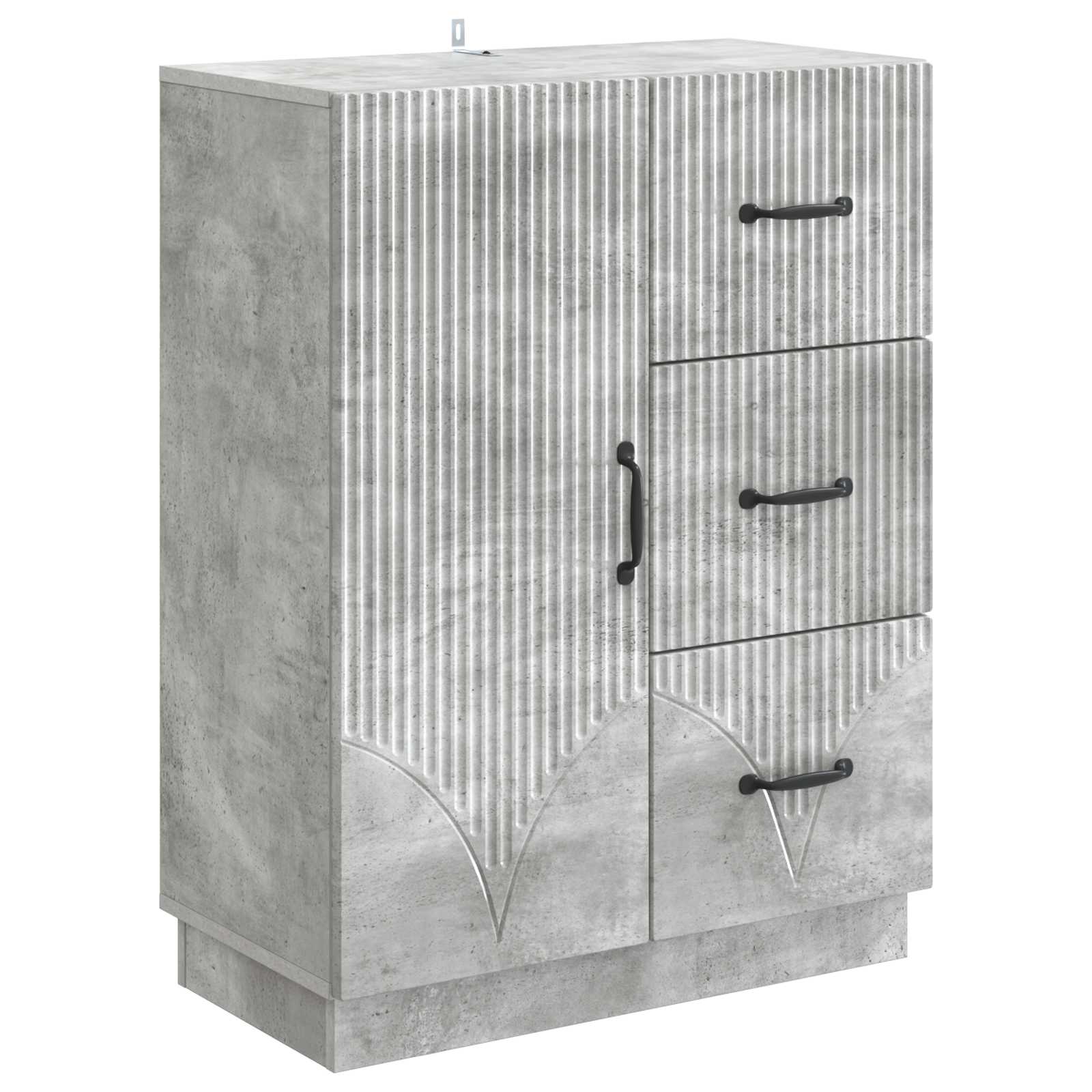vidaXL Dressoir met lade Zwart 66 x 34,5 x 87 cm Bewerkt hout