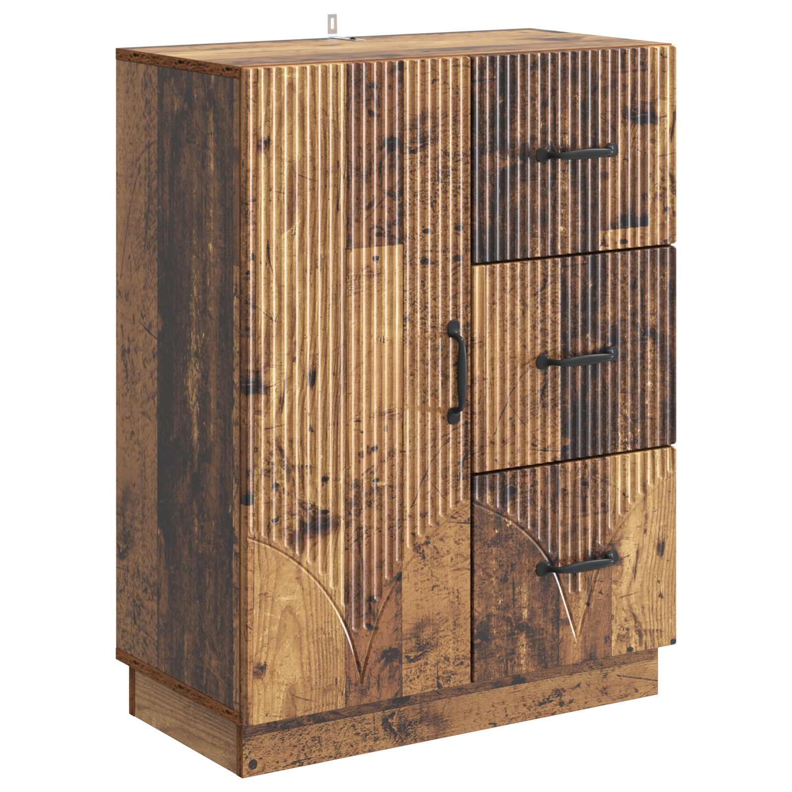 vidaXL Dressoir met lade Zwart 66 x 34,5 x 87 cm Bewerkt hout