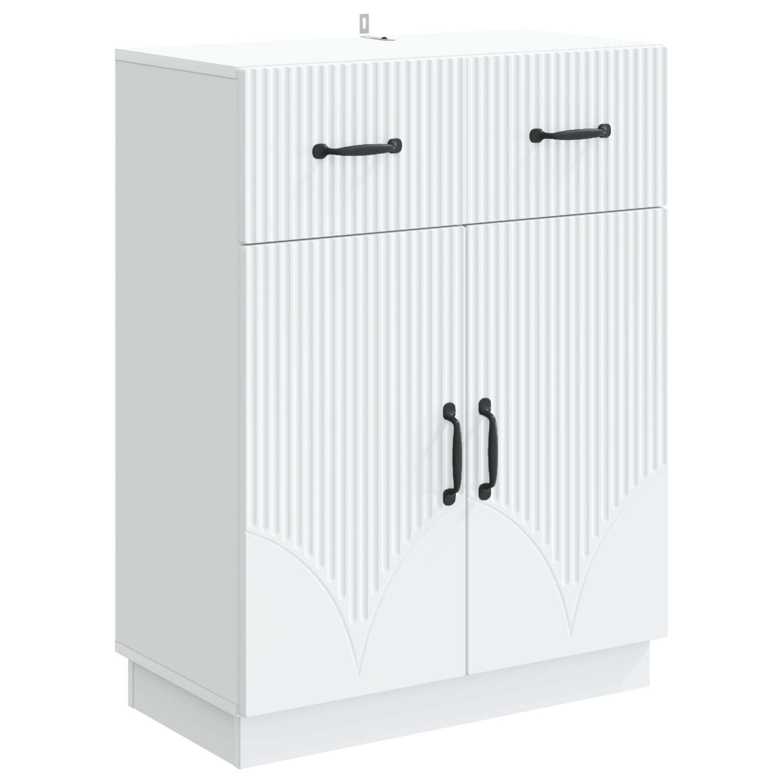 vidaXL Dressoir met lade Zwart 66 x 34,5 x 87 cm Bewerkt hout