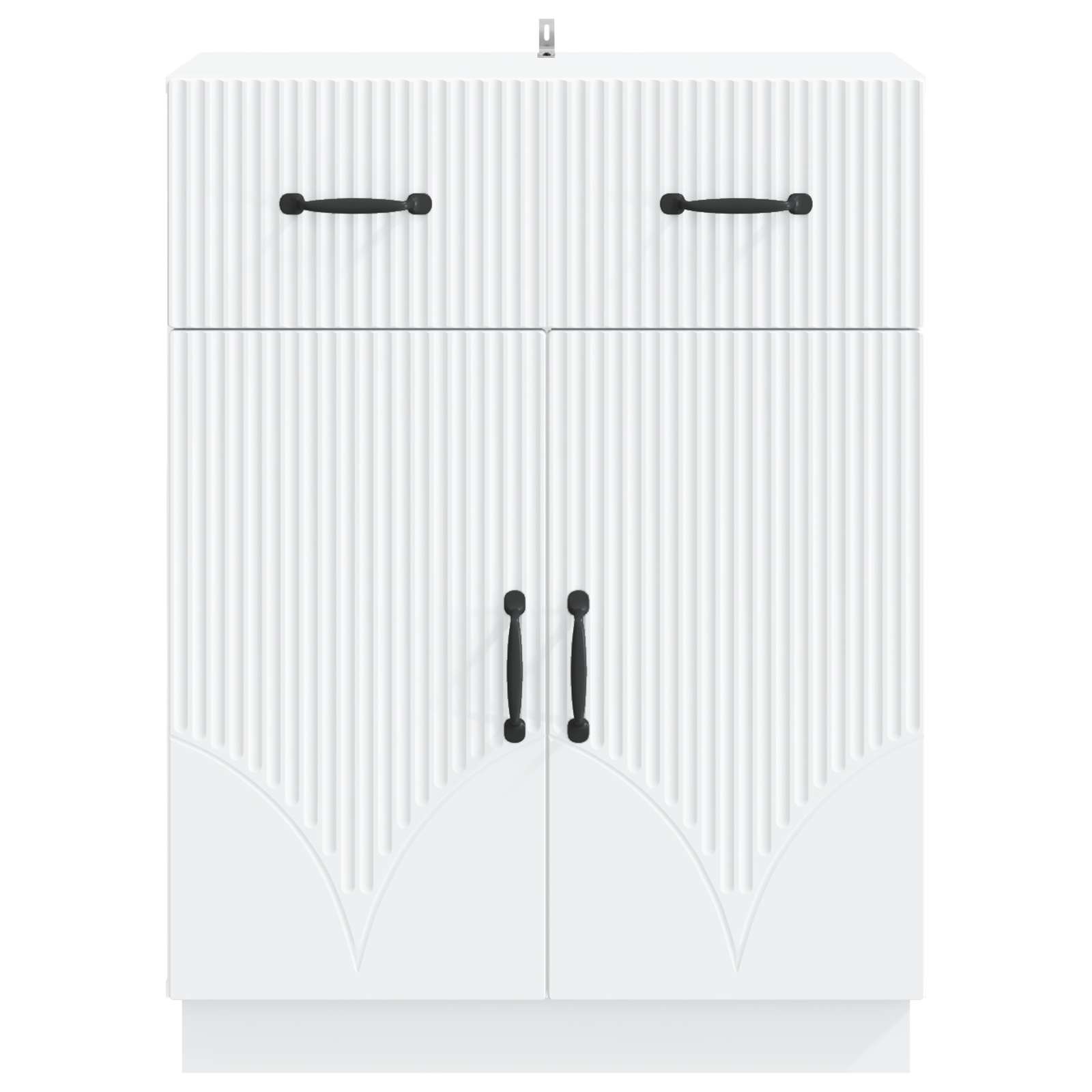 vidaXL Dressoir met lade Zwart 66 x 34,5 x 87 cm Bewerkt hout